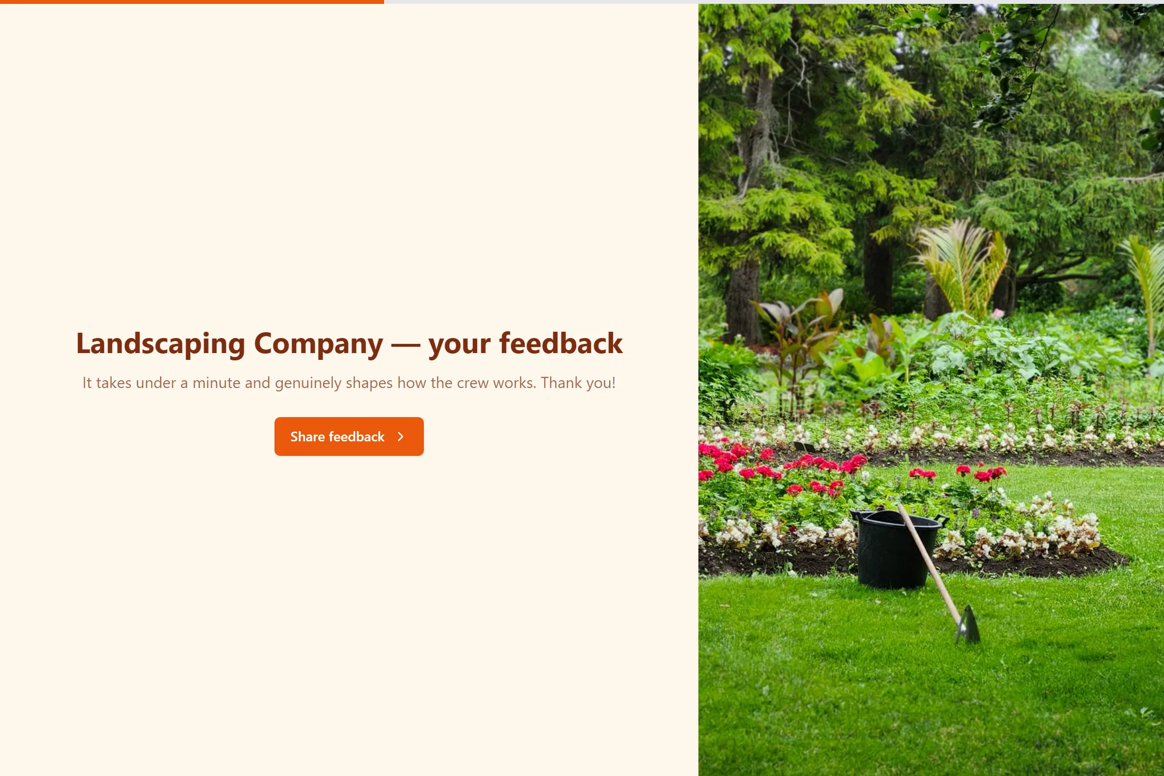 Landscaping Company Satisfaction Survey template preview
