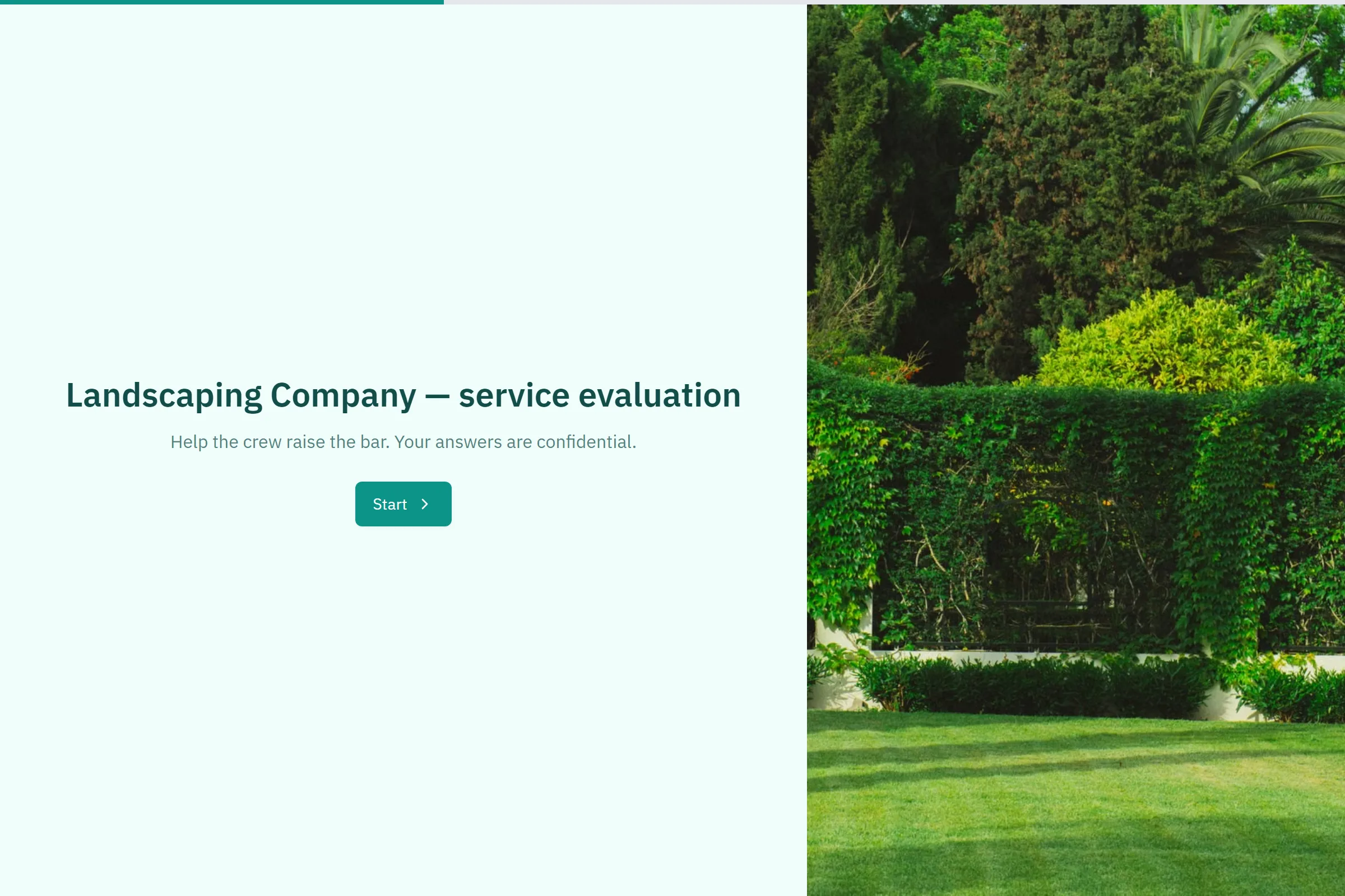 Landscaping Company Service Evaluation template preview