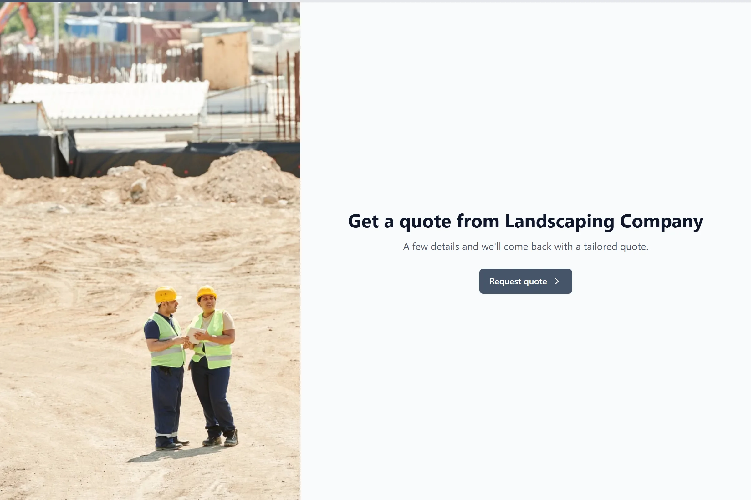 Landscaping Company Site Survey Request template preview