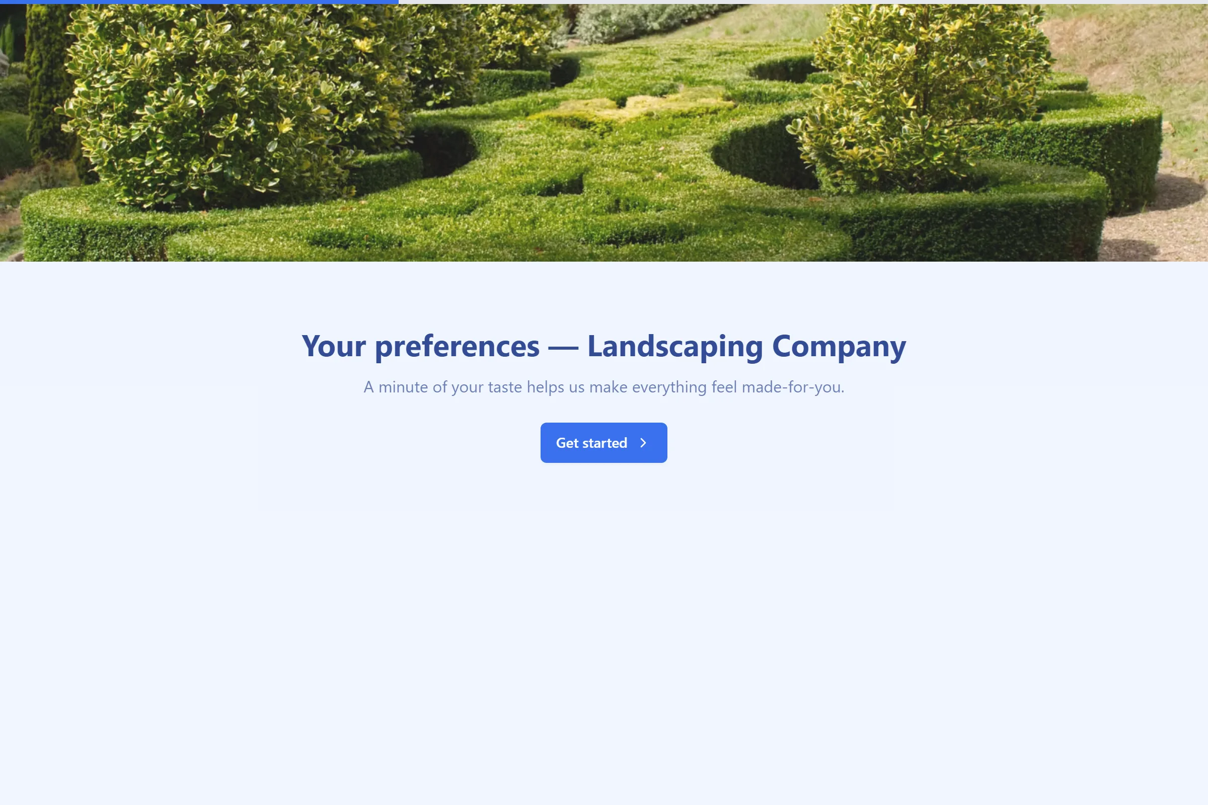 Landscaping Company Style & Preferences template preview