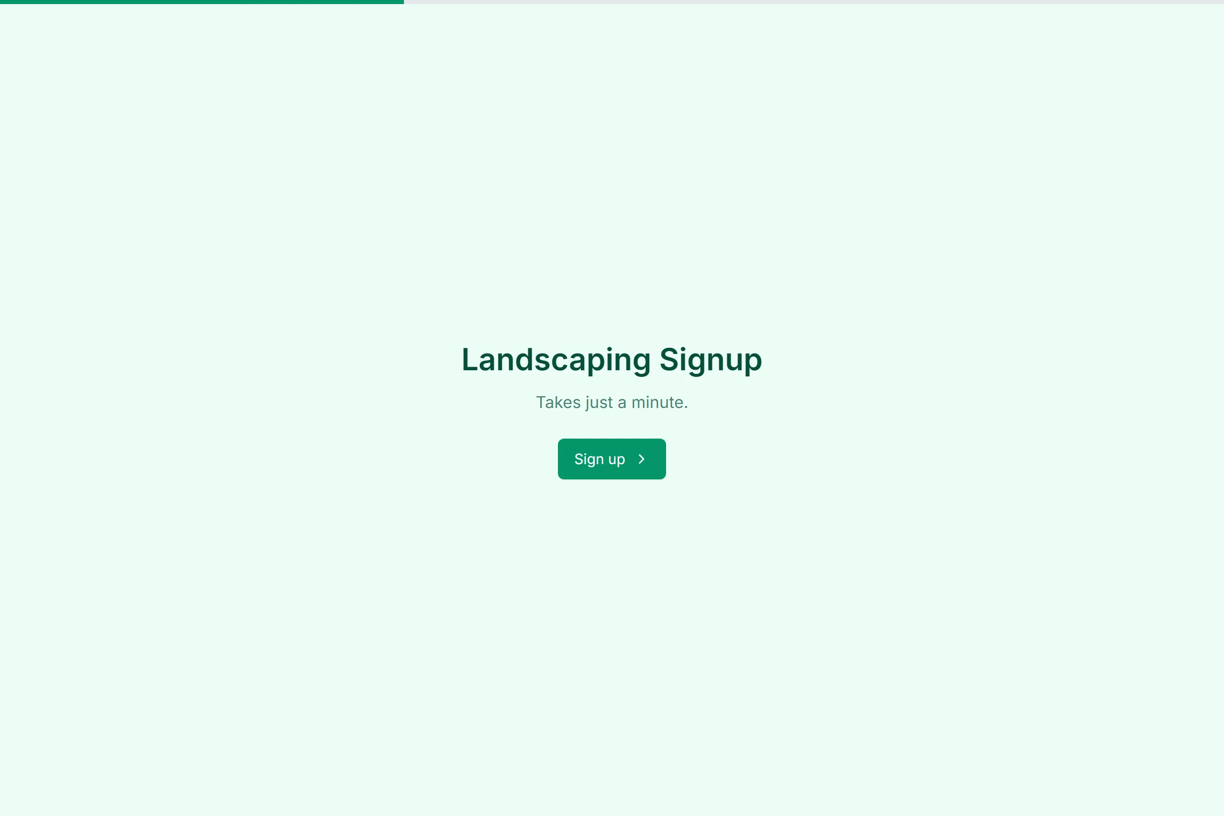 Landscaping Signup template preview