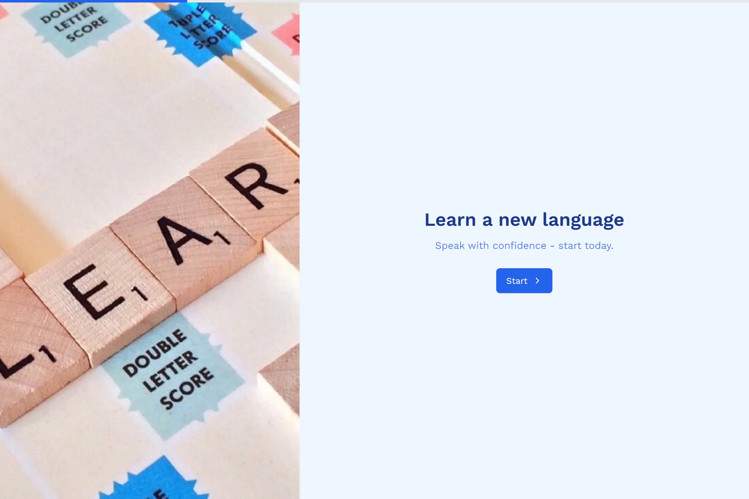Language Class Signup template preview