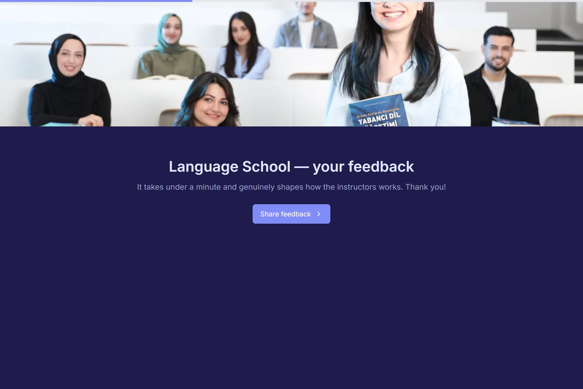 Language School Satisfaction Survey template preview