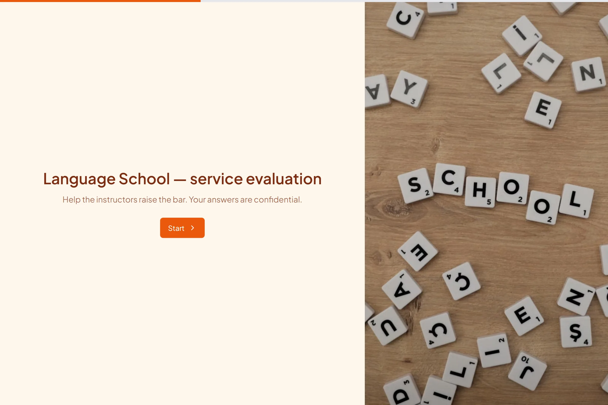 Language School Service Evaluation template preview