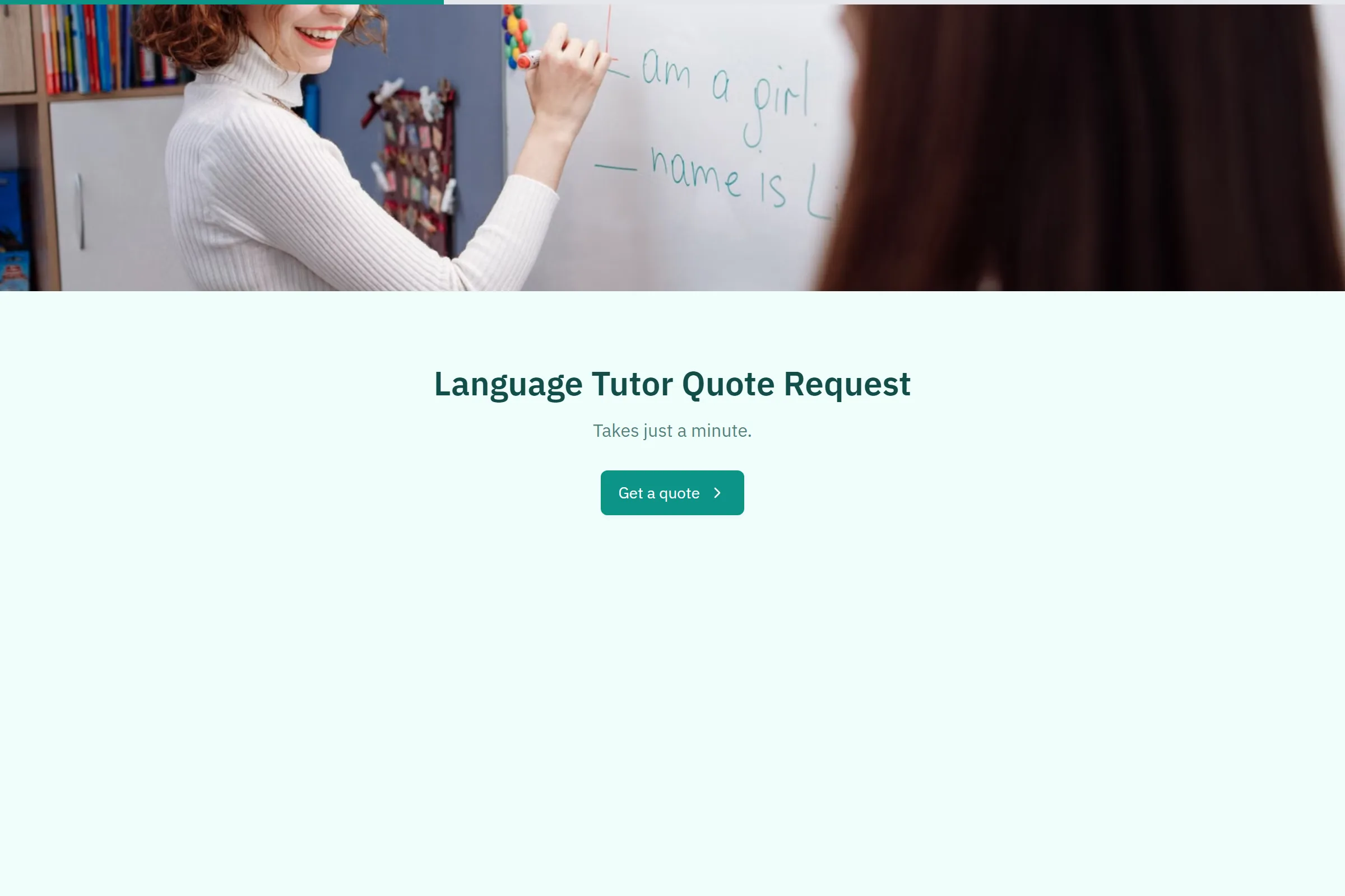 Language Tutor Quote Request template preview