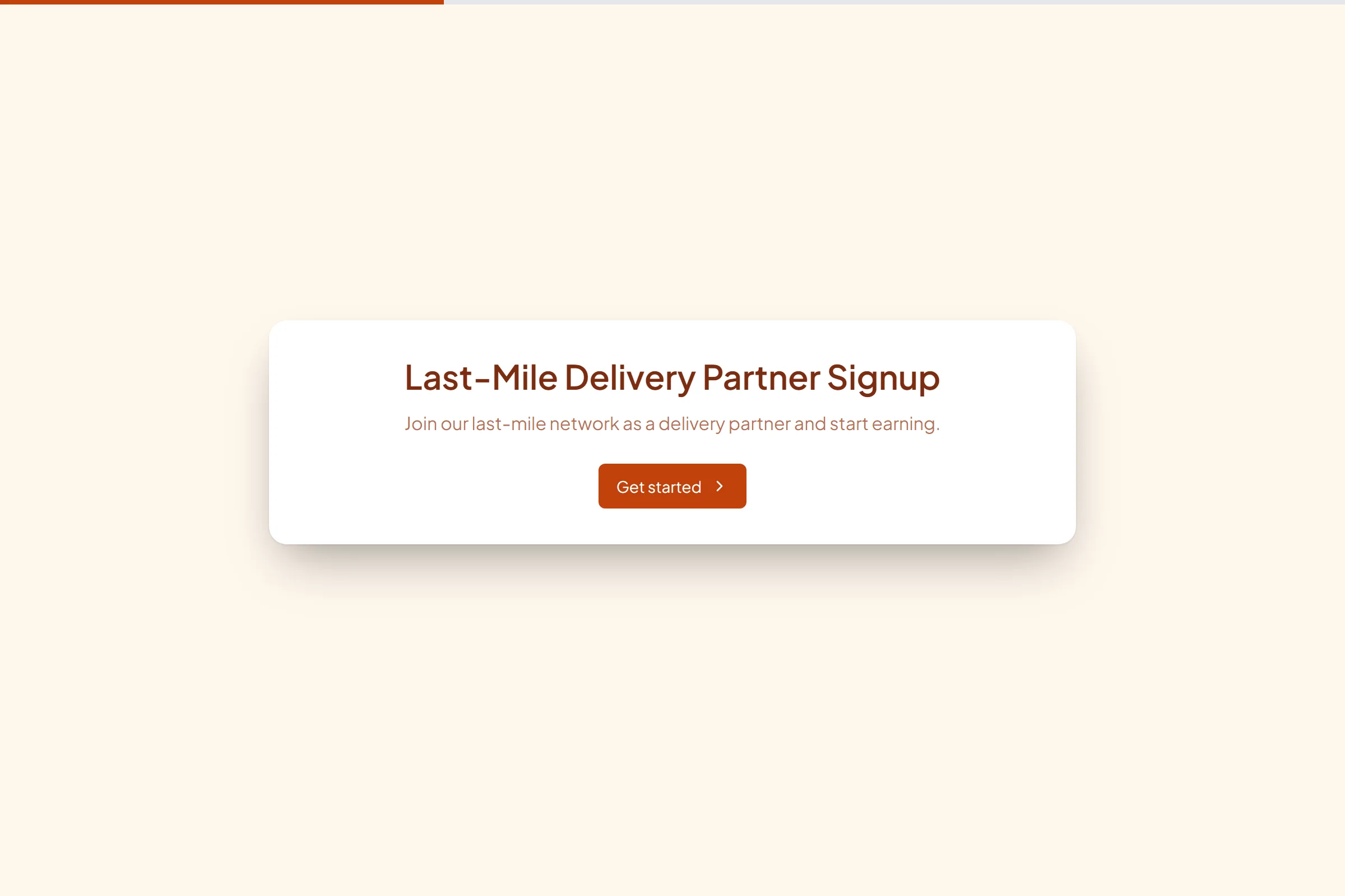 Last-Mile Delivery Partner Signup template preview