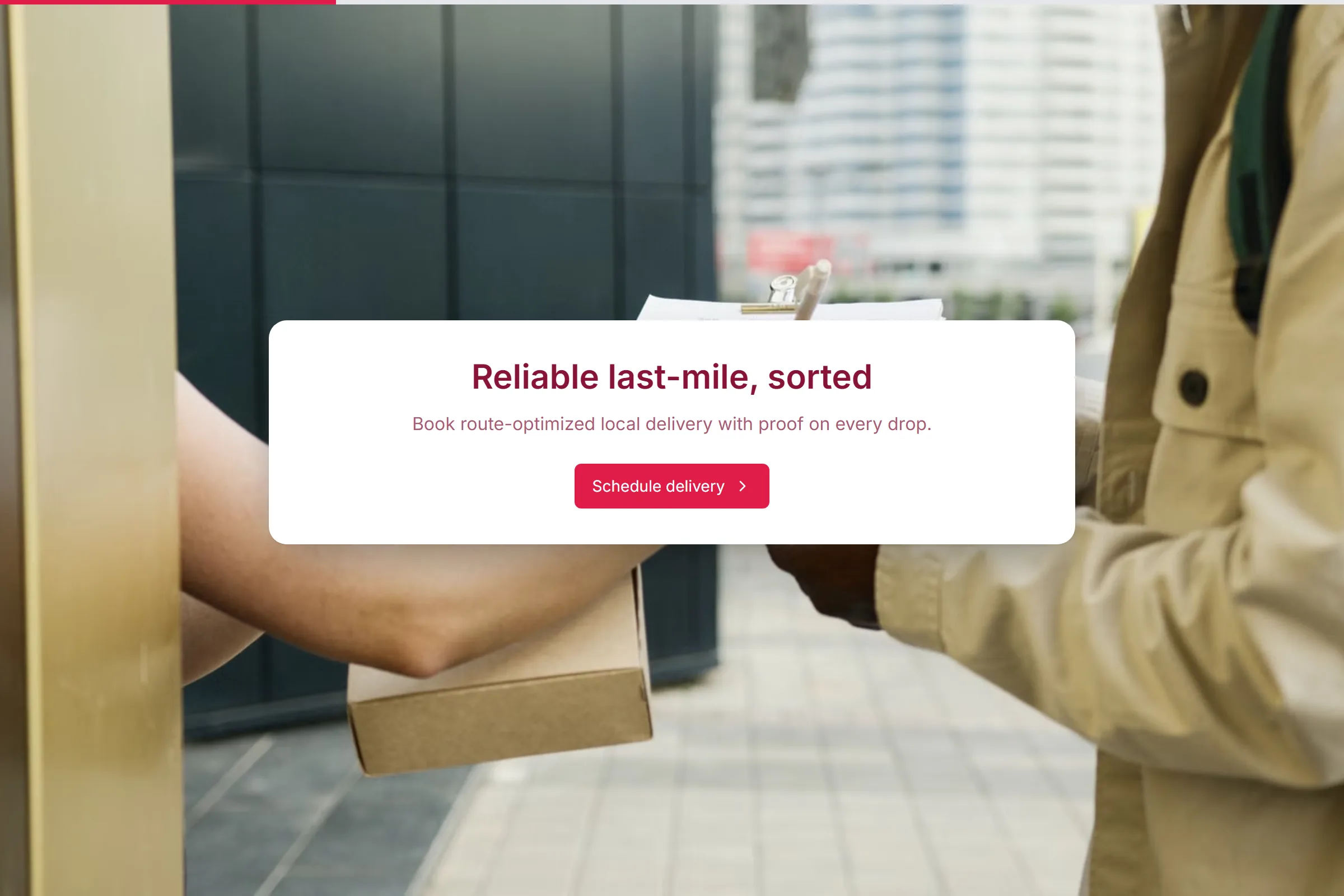 Last-Mile Delivery Request template preview