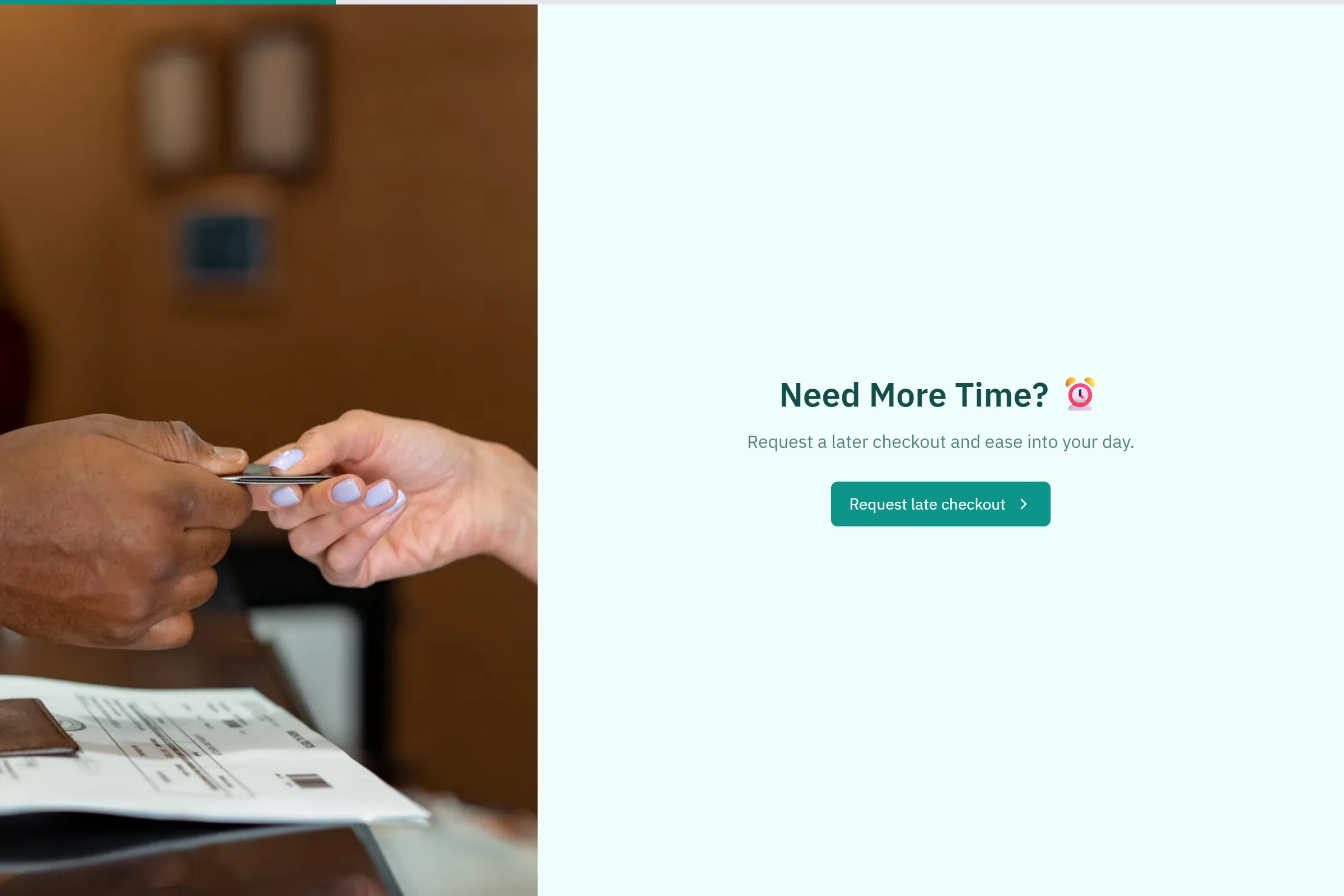 Late Checkout Request template preview