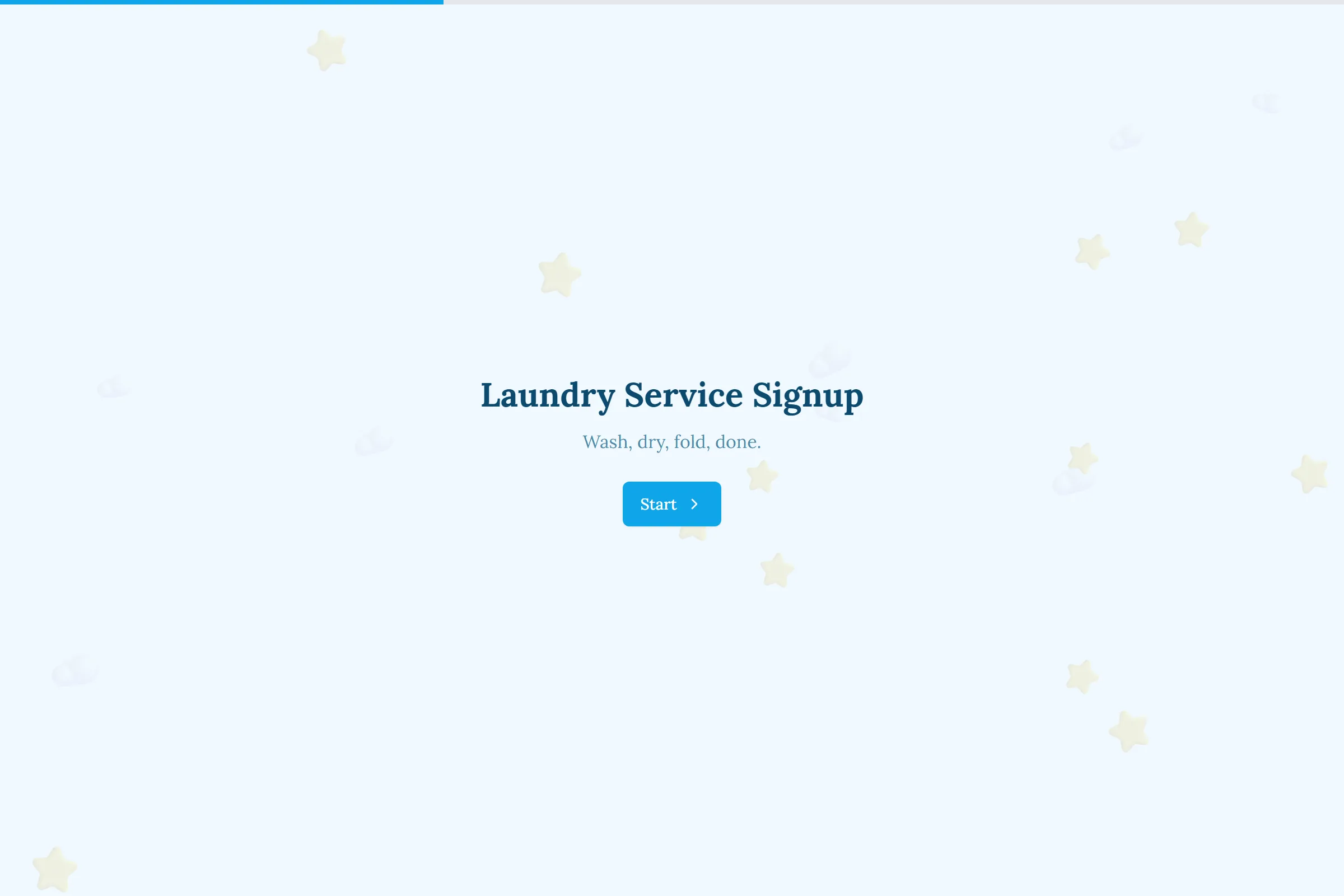 Laundry Service Signup template preview