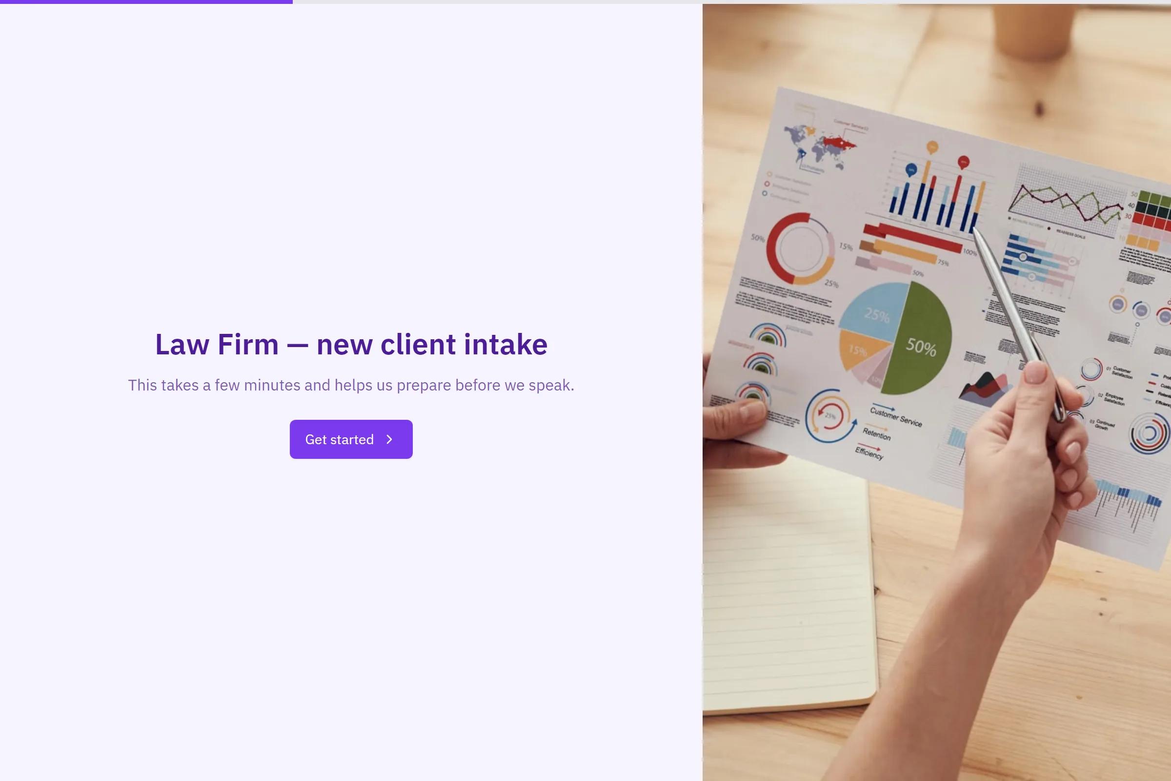 Law Firm New Client Intake template preview