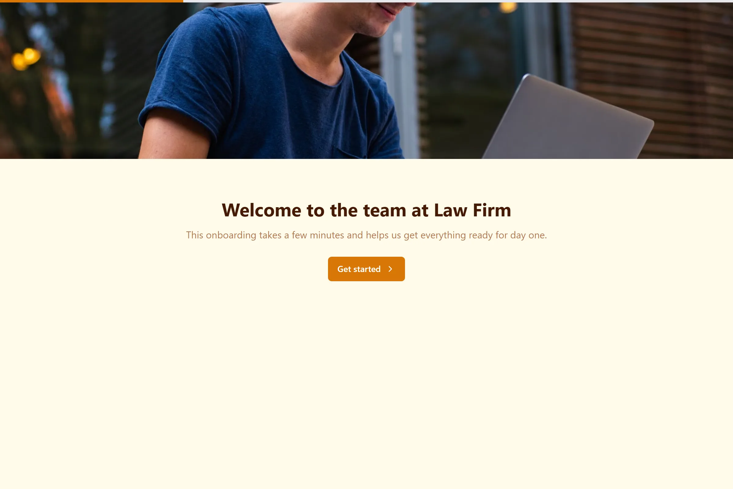 Law Firm New Starter Onboarding template preview