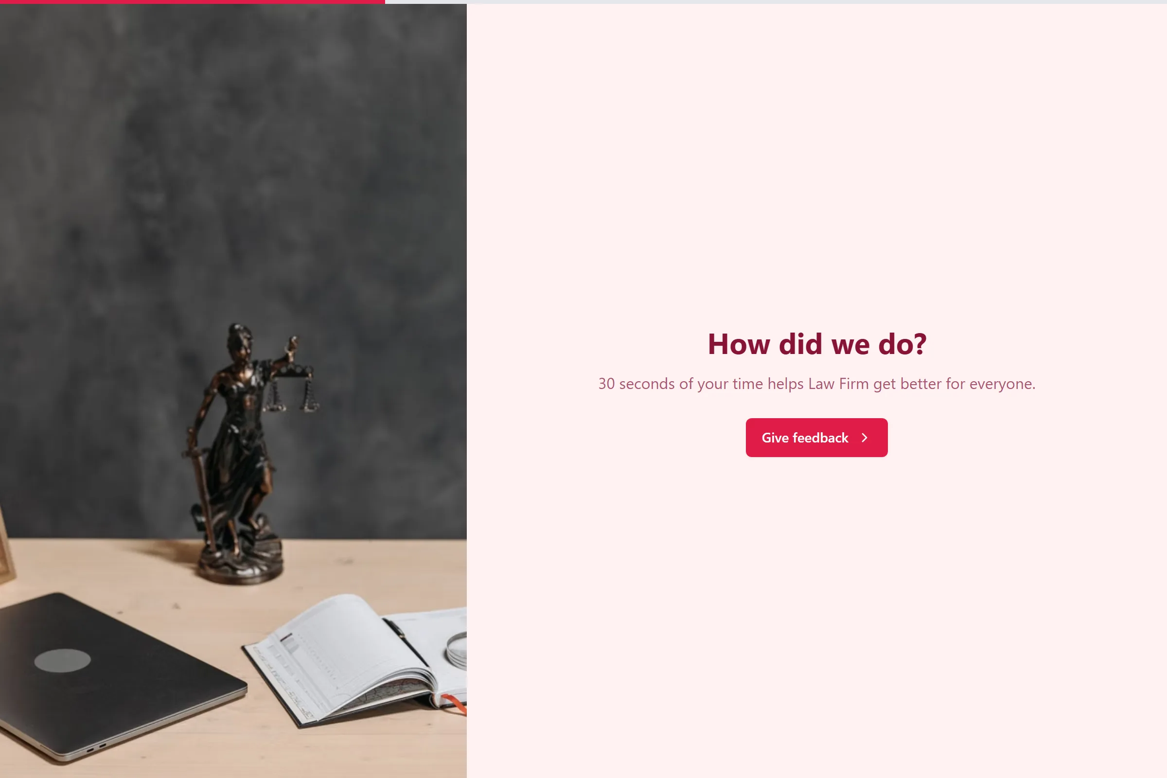 Law Firm Quick Feedback template preview