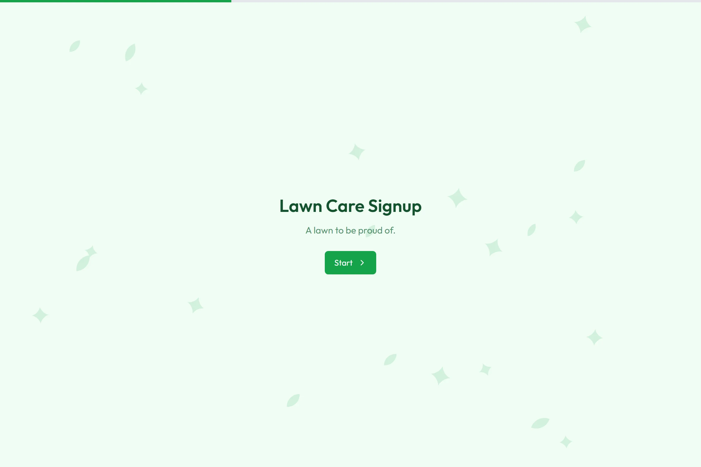 Lawn Care Signup template preview
