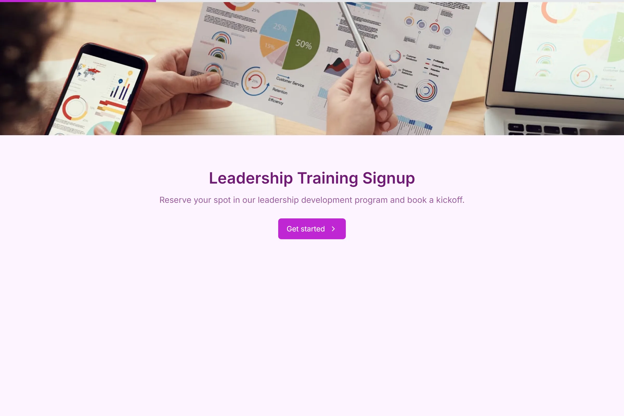 Leadership Training Signup template preview