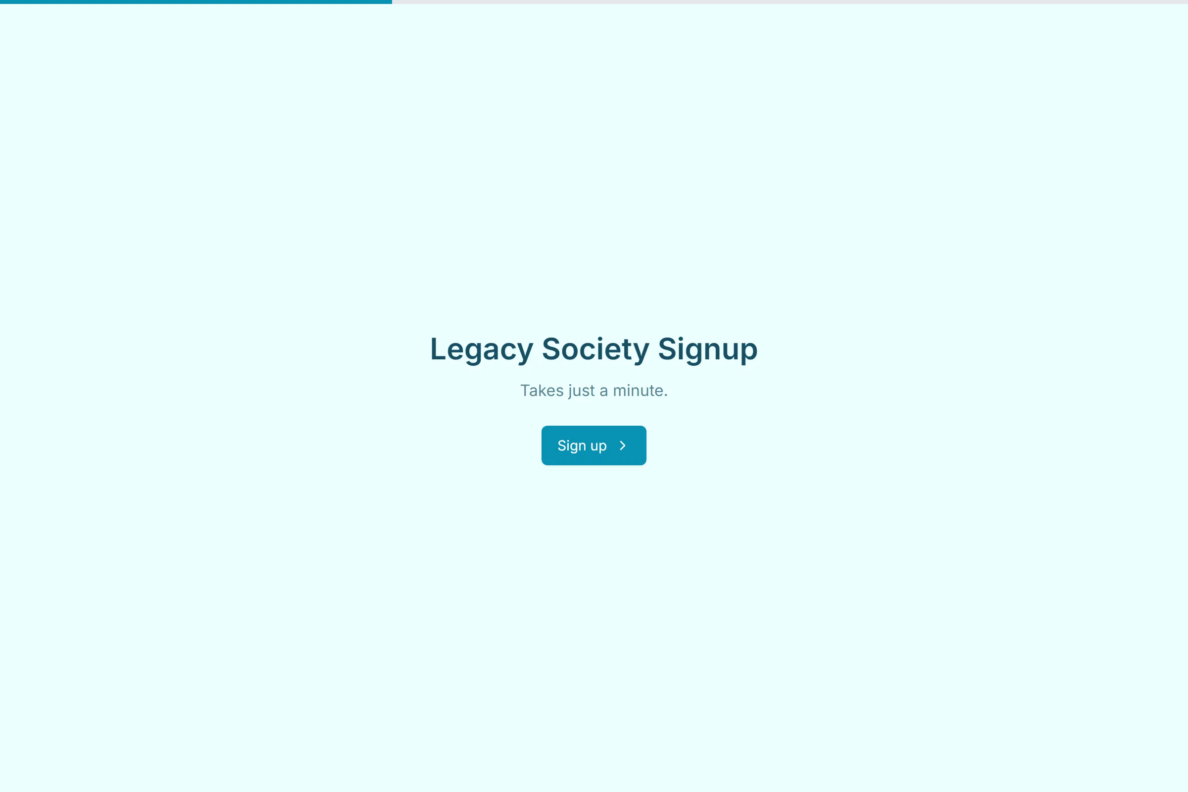 Legacy Society Signup template preview