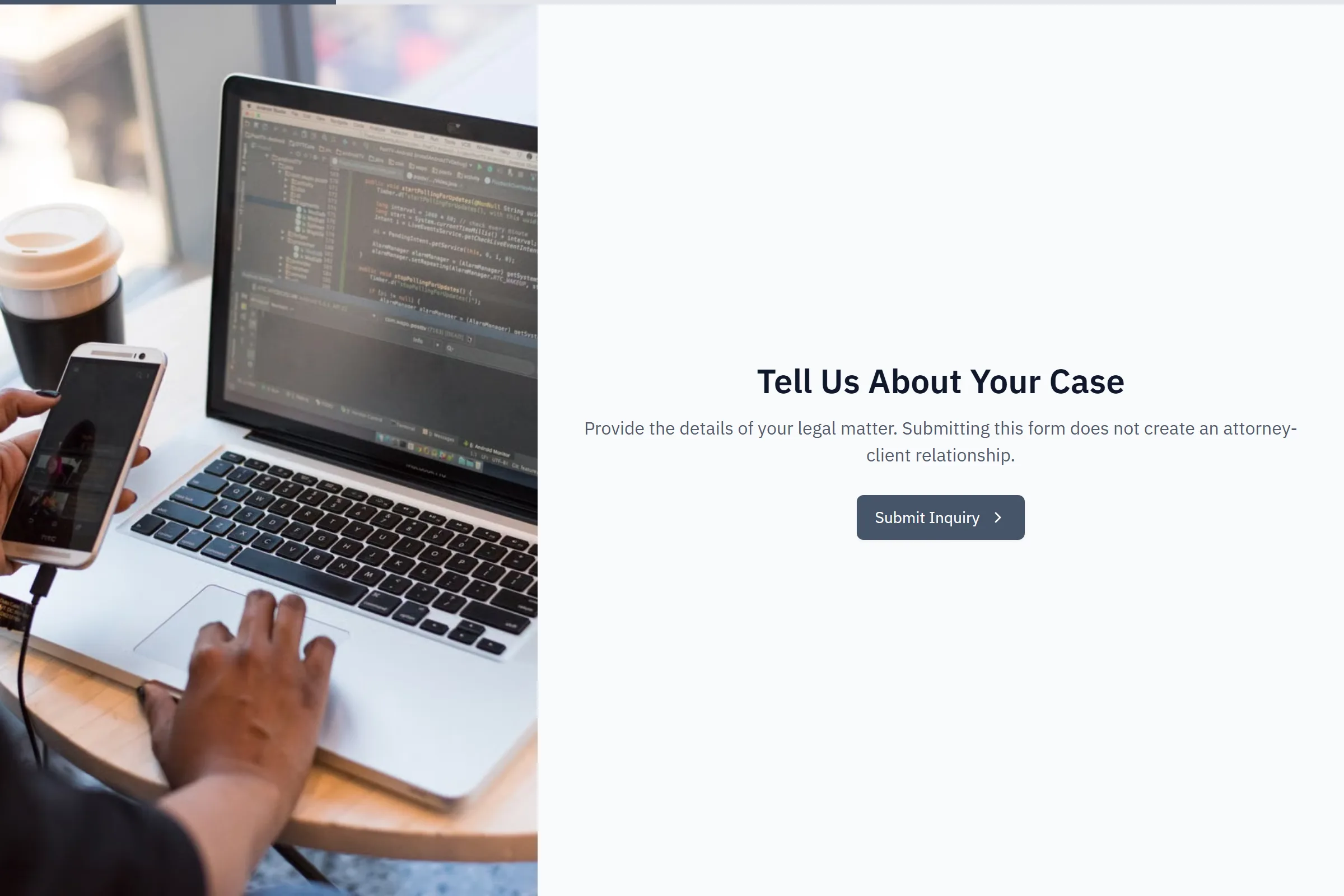 Legal Case Intake template preview
