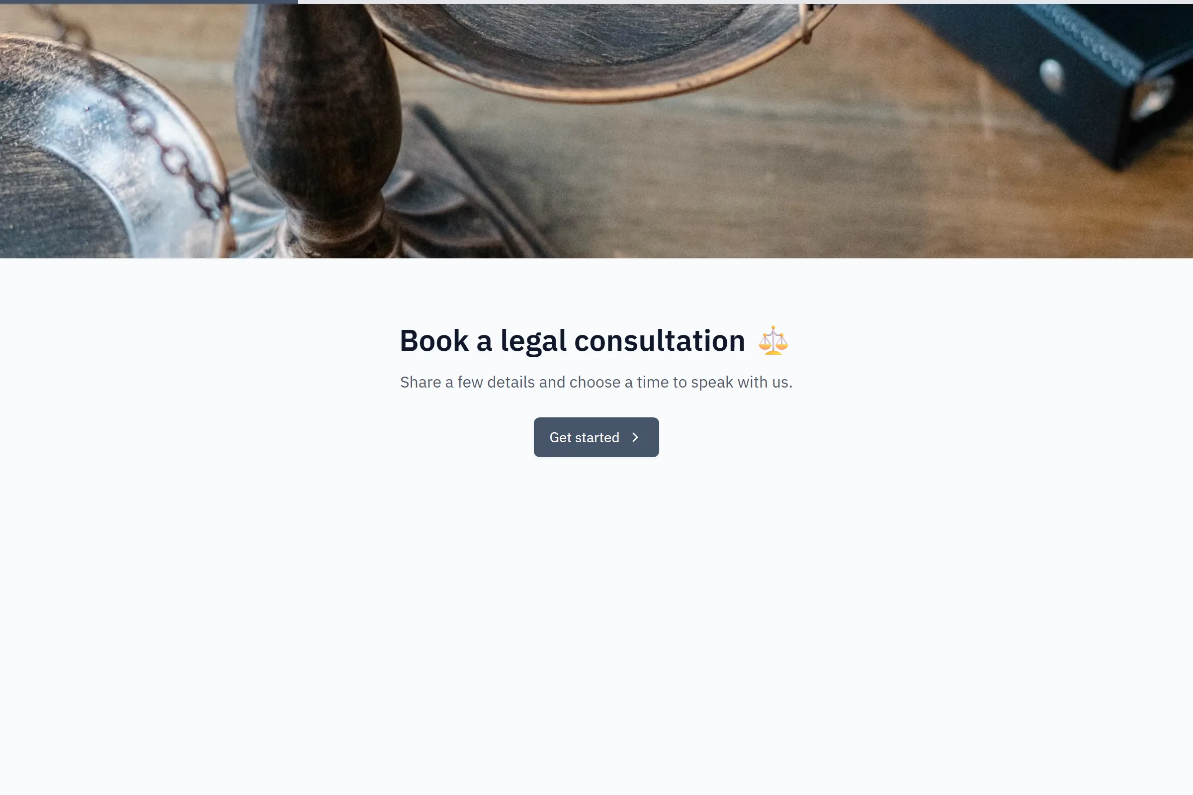 Legal Consultation Booking template preview