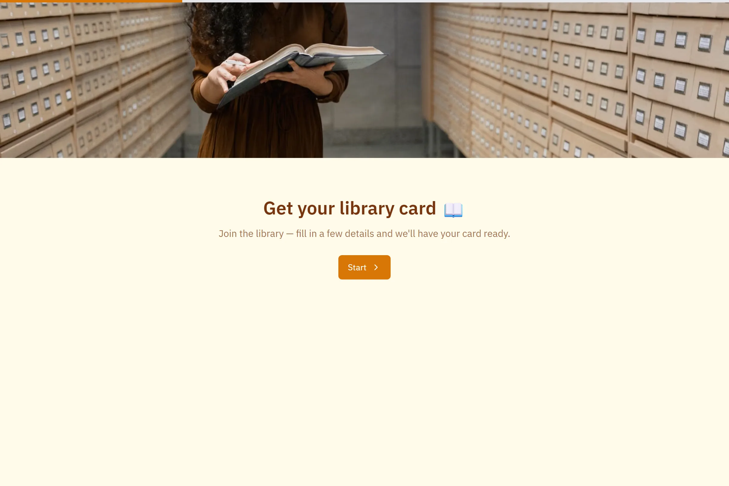 Library Card Registration template preview