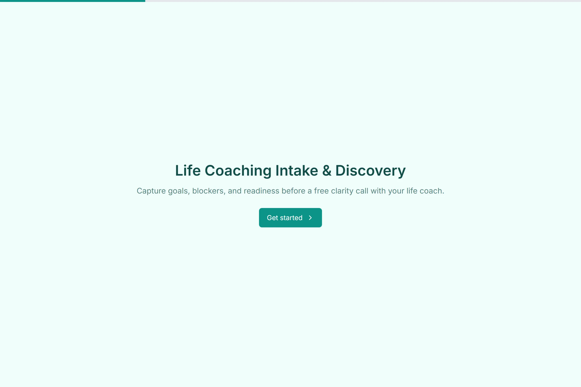 Life Coaching Intake & Discovery template preview