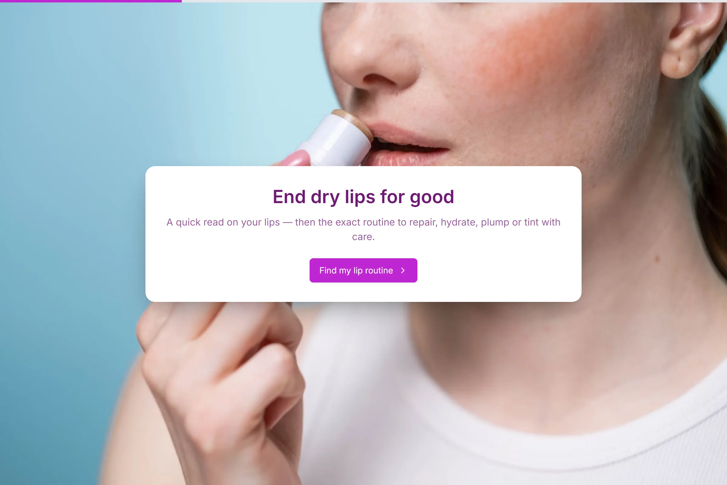 Lip Care Finder template preview