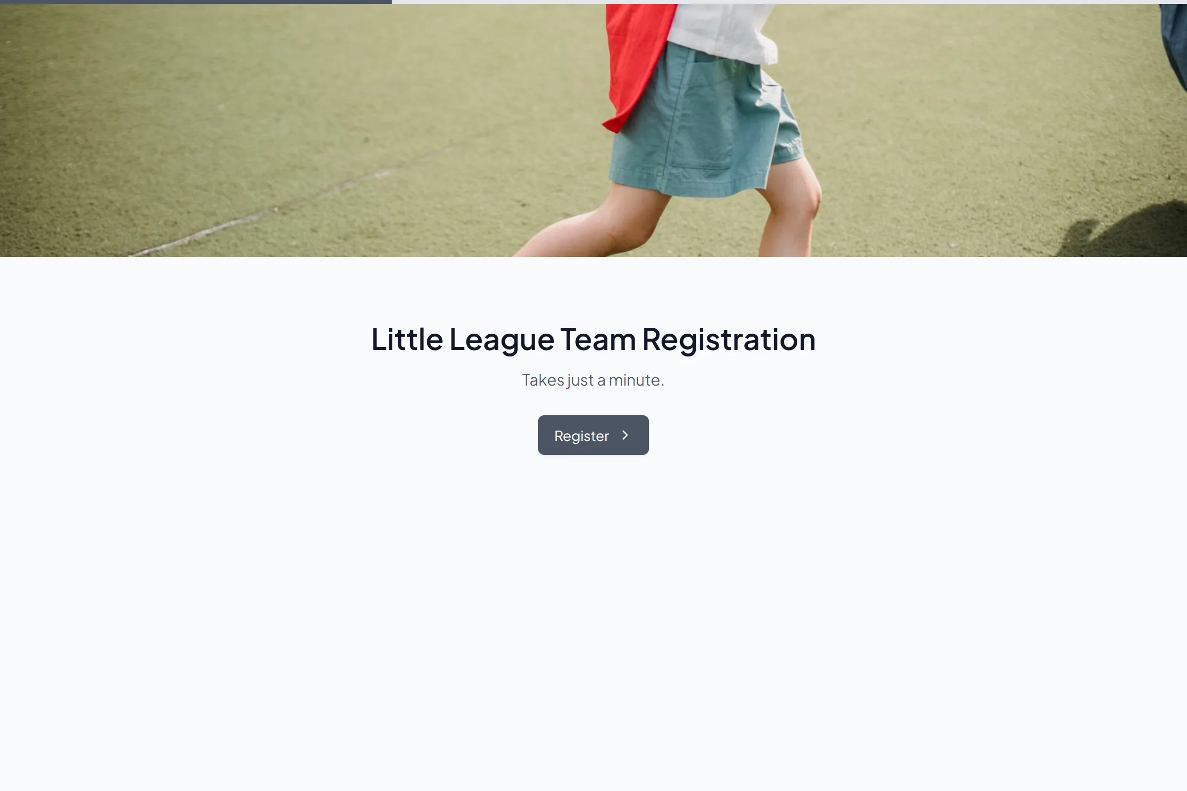 Little League Team Registration template preview