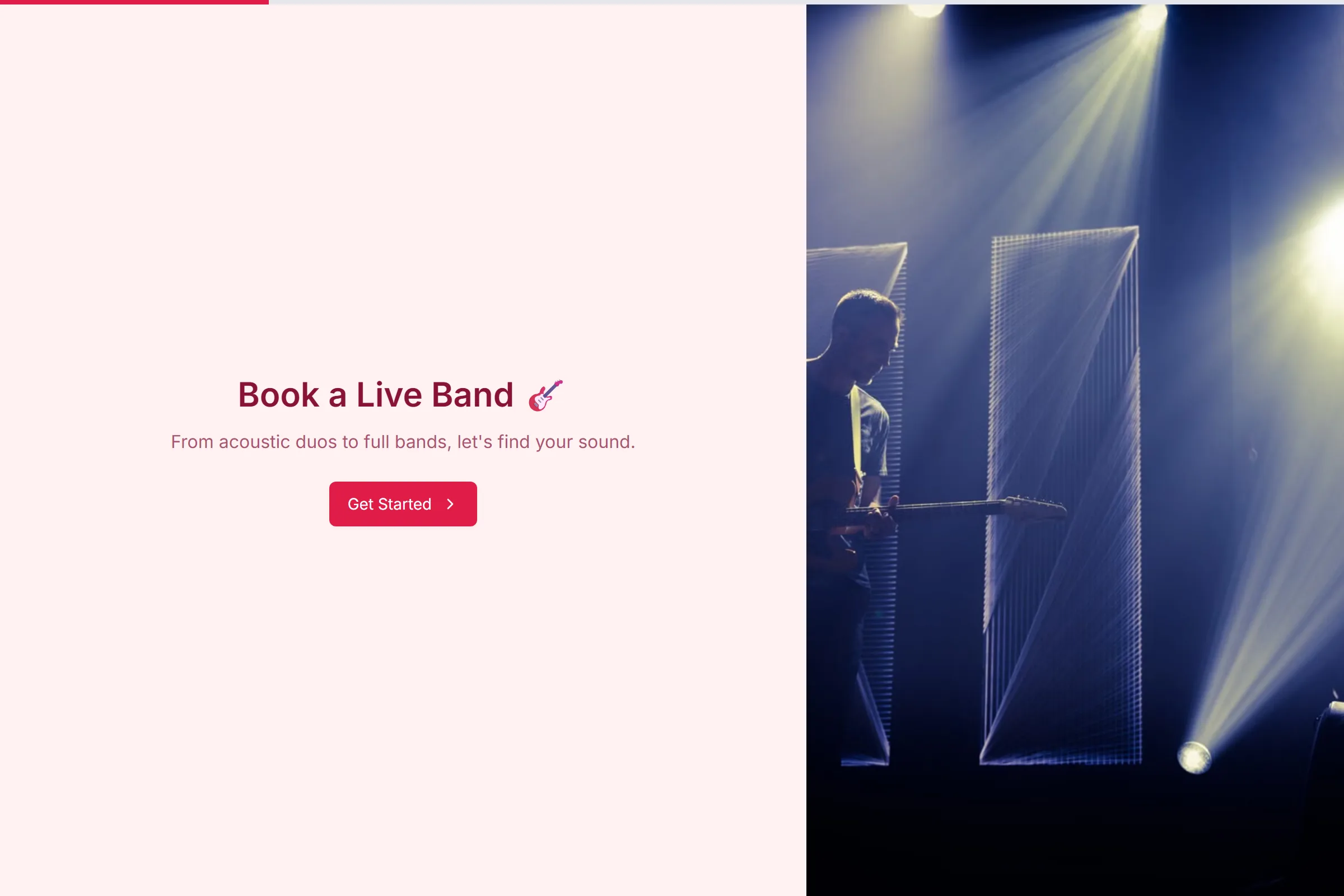 Live Band Booking template preview