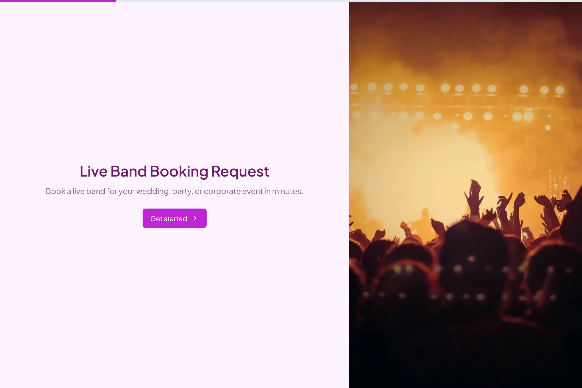 Live Band Booking Request template preview