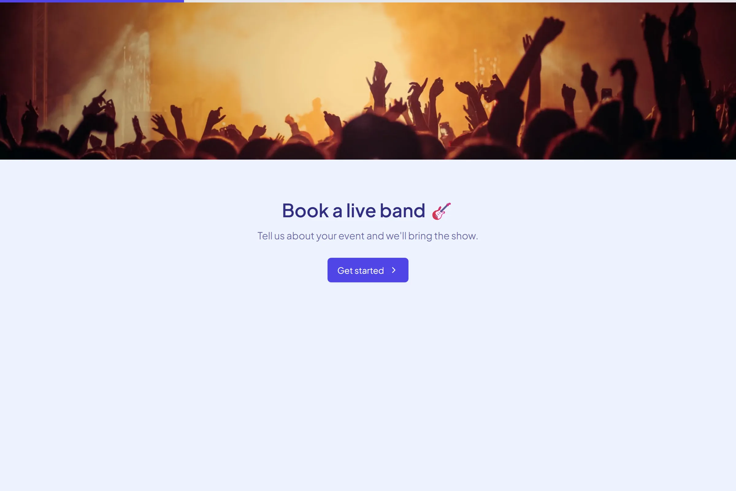 Live Band Booking template preview