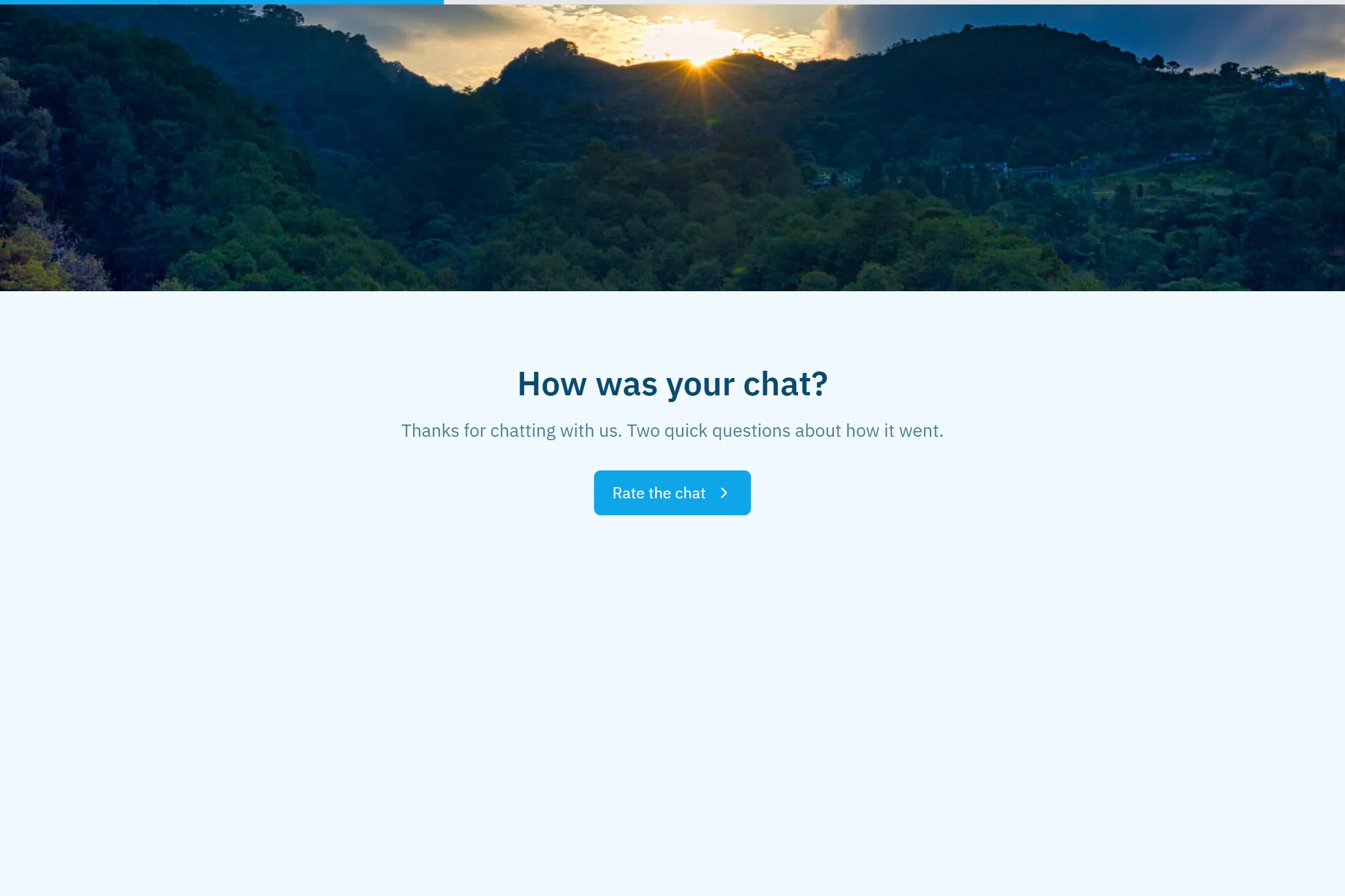 Live Chat Post-Conversation Survey template preview