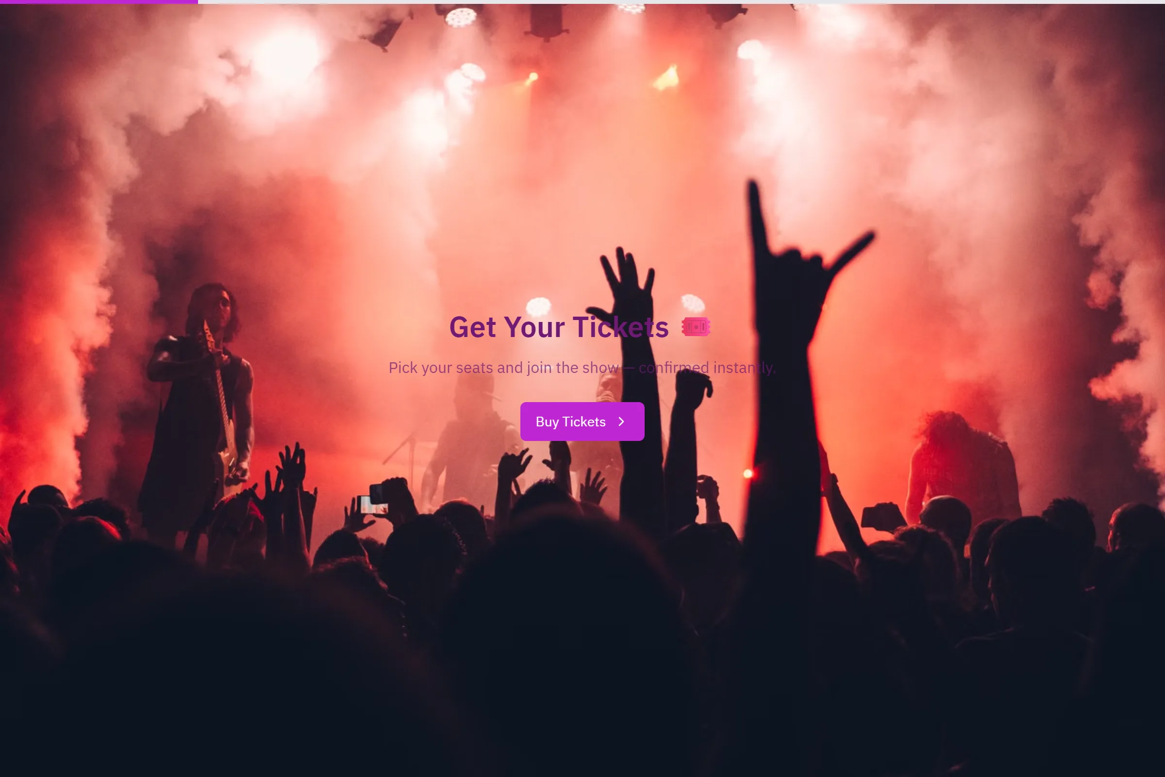 Live Show Ticket Purchase template preview