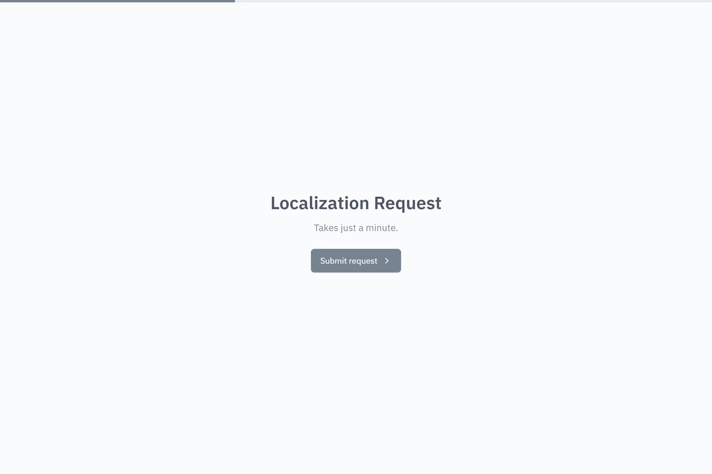 Localization Request template preview