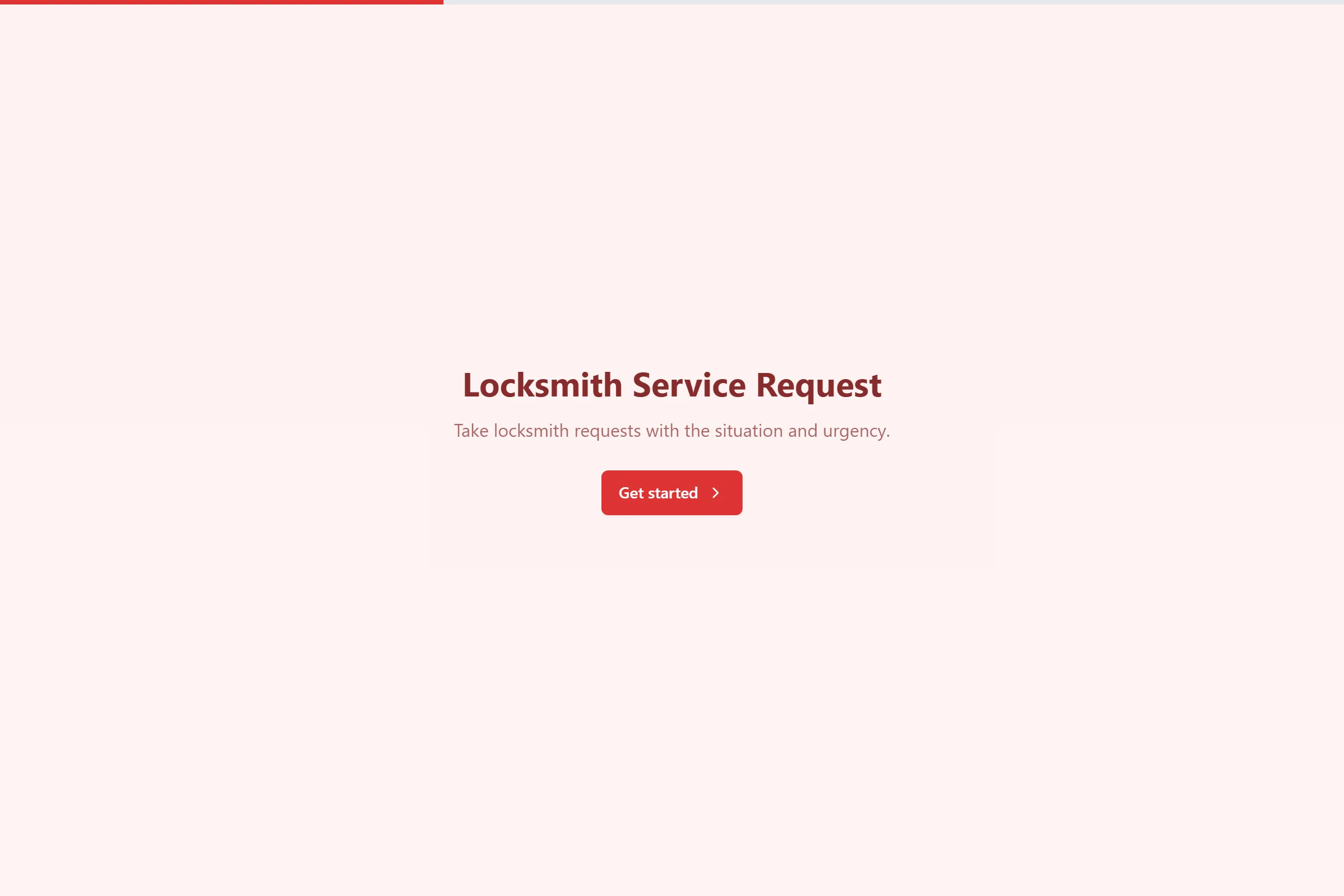 Locksmith Service Request template preview