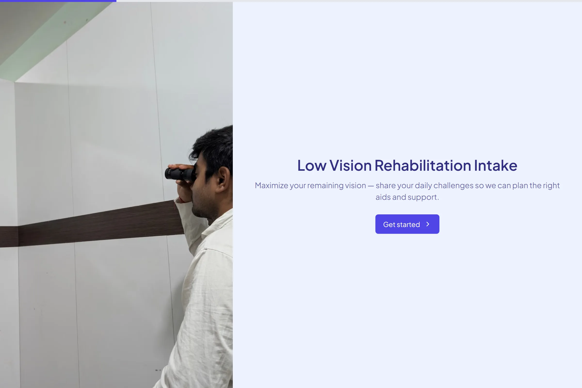 Low Vision Rehabilitation Intake template preview