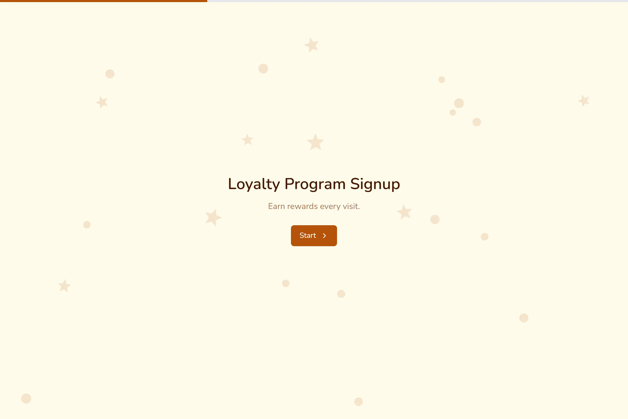 Loyalty Program Signup template preview