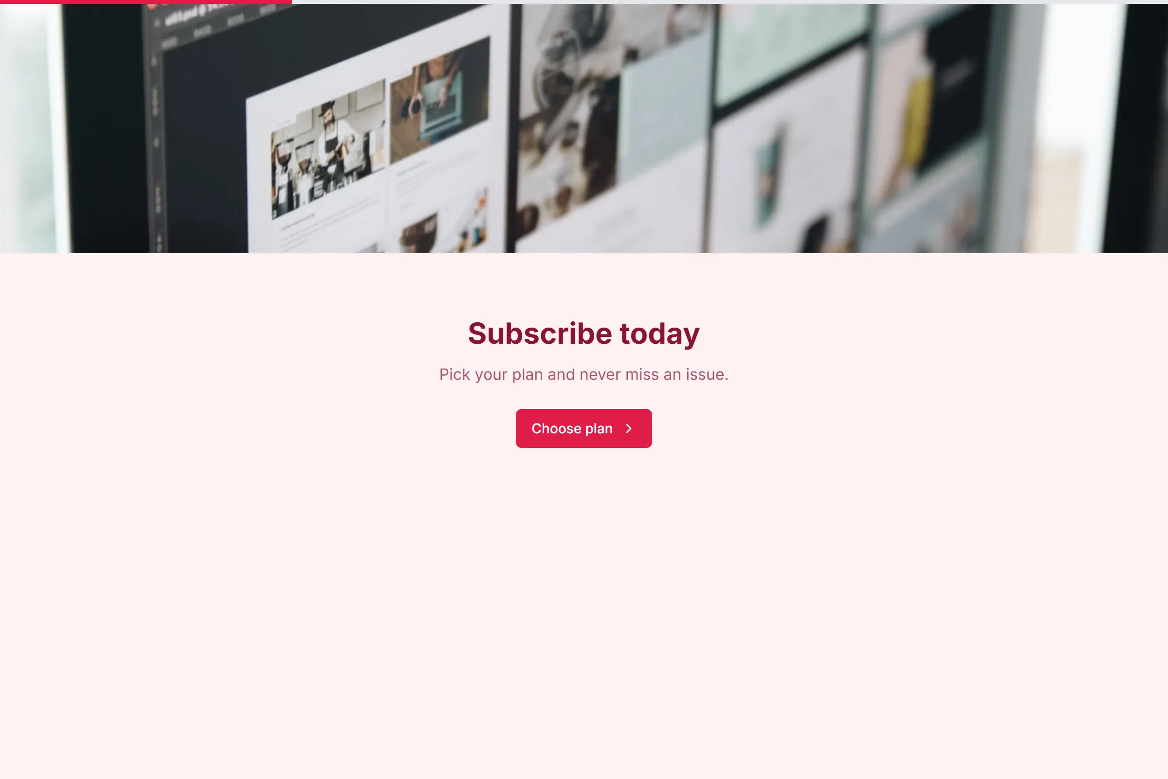 Magazine Subscription Signup template preview