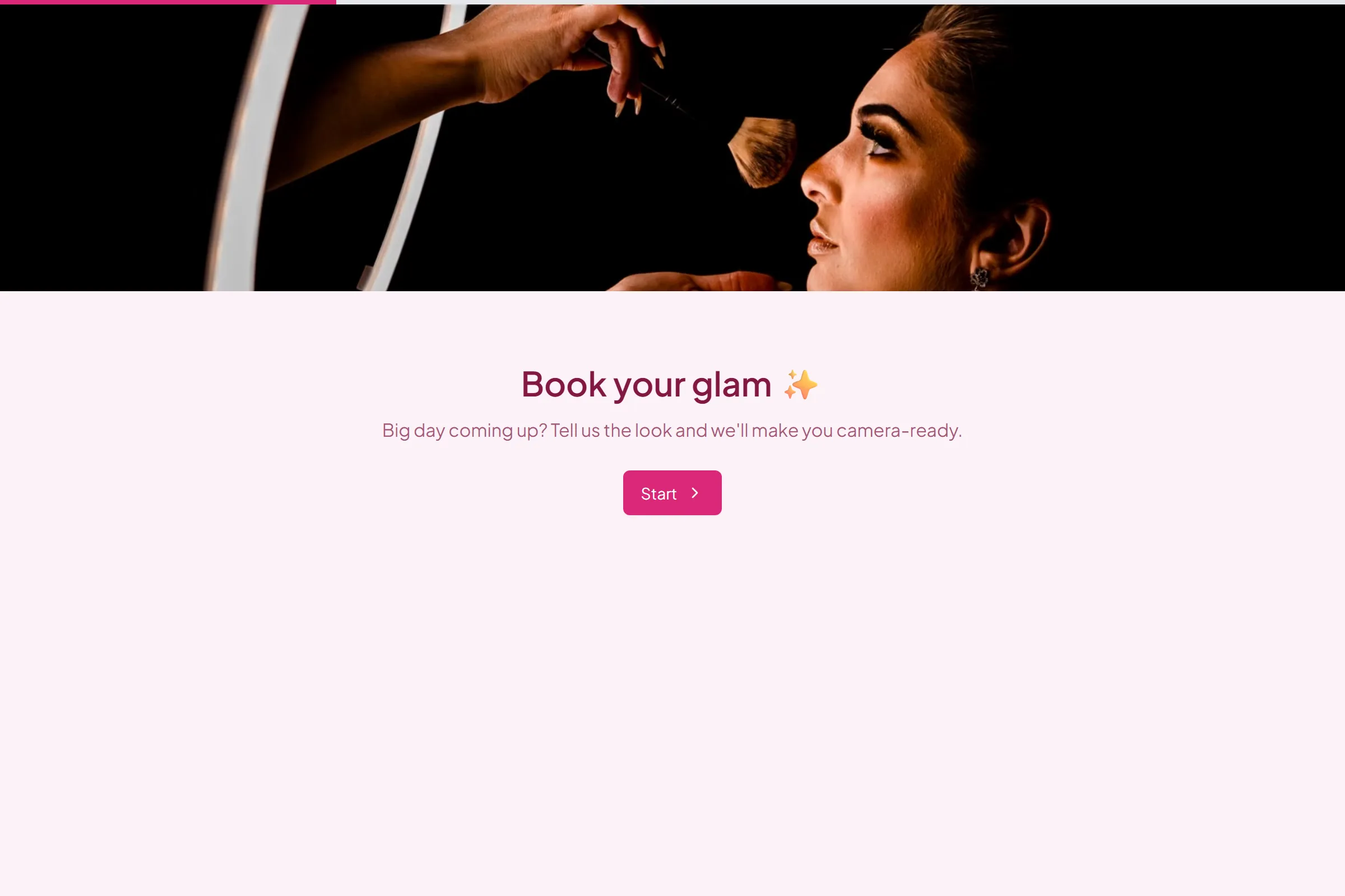 Makeup Artist Booking template preview