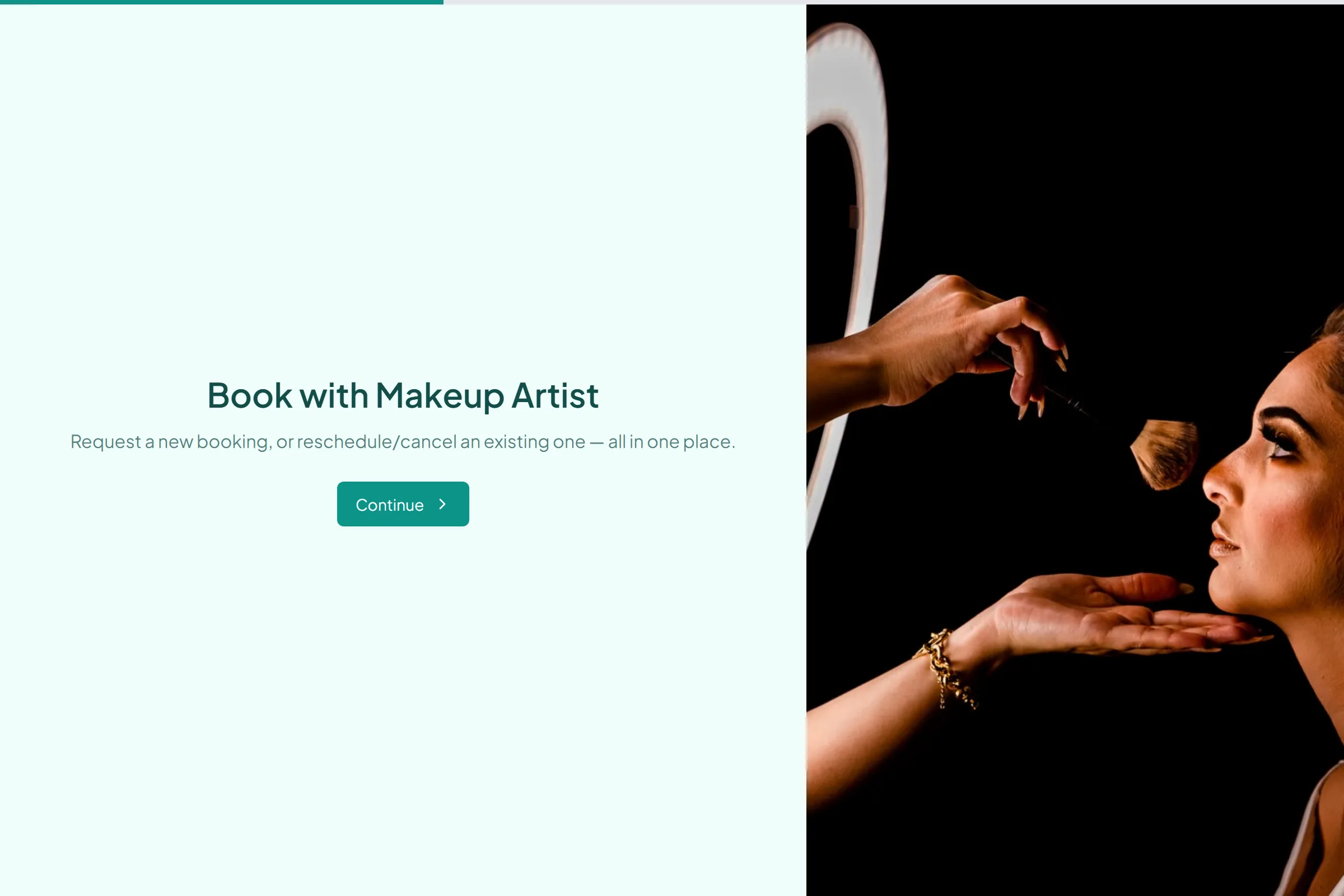 Makeup Artist Reschedule / Cancel Request template preview