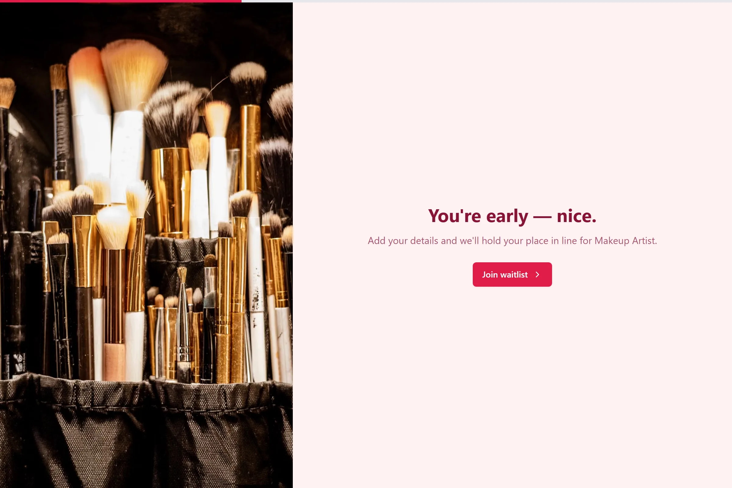 Makeup Artist Waitlist template preview