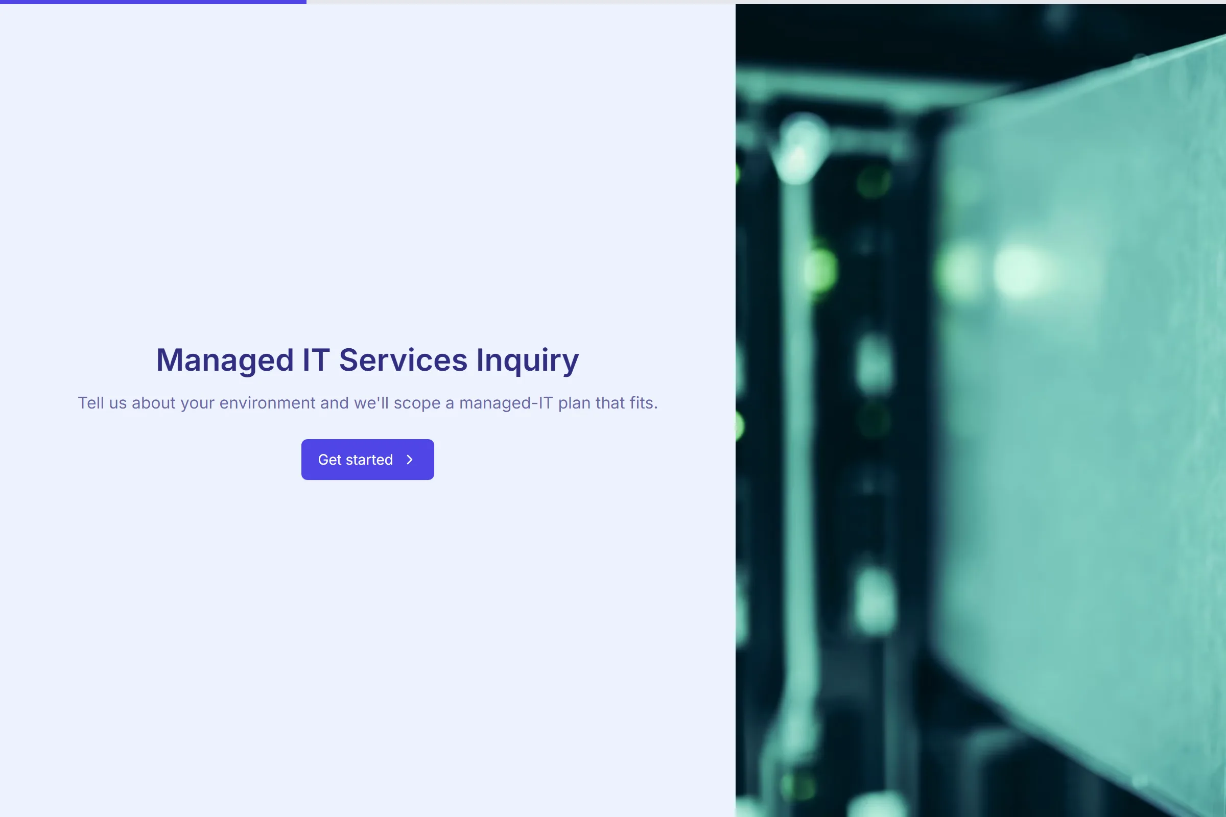 Managed IT Services Inquiry template preview