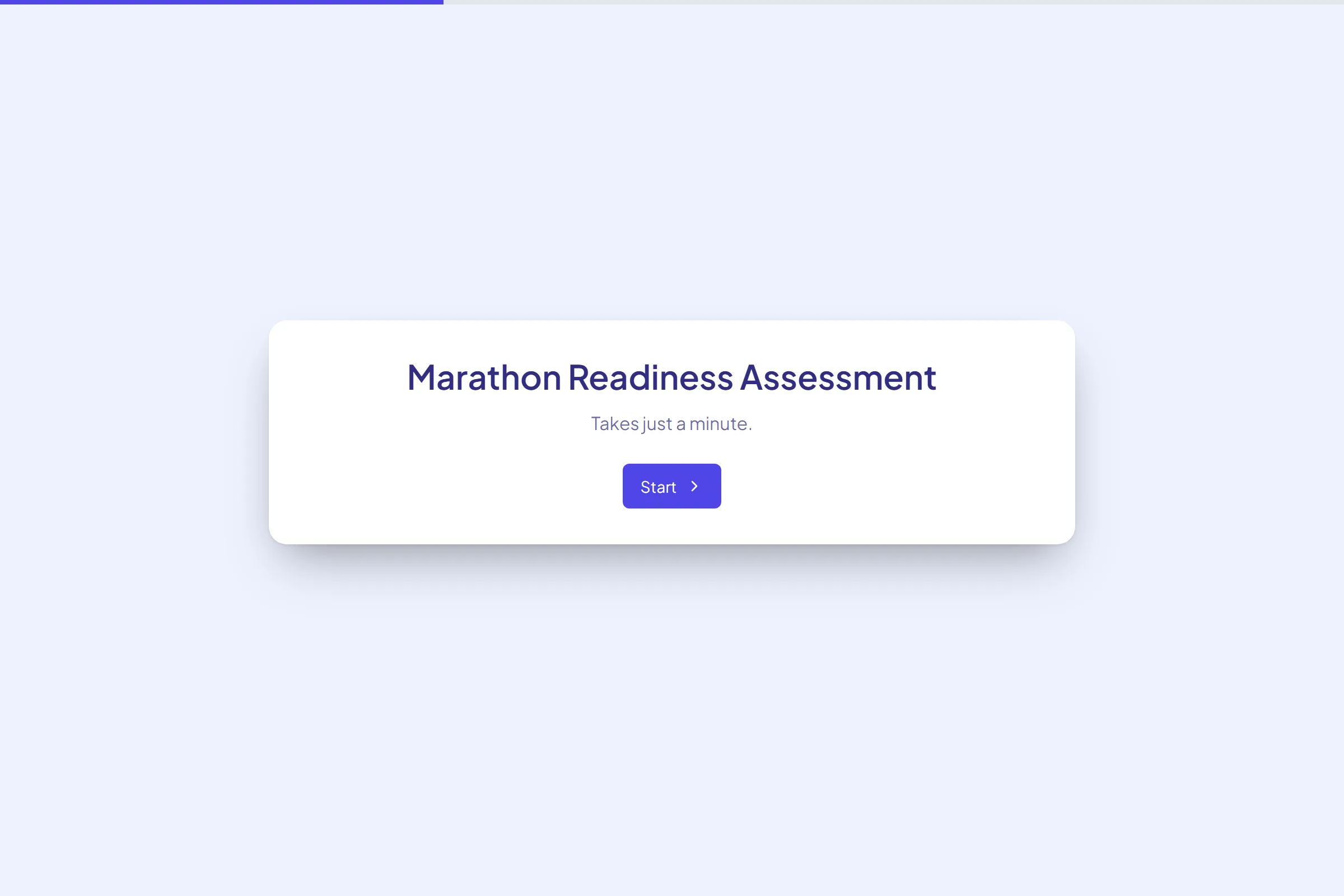 Marathon Readiness Assessment template preview