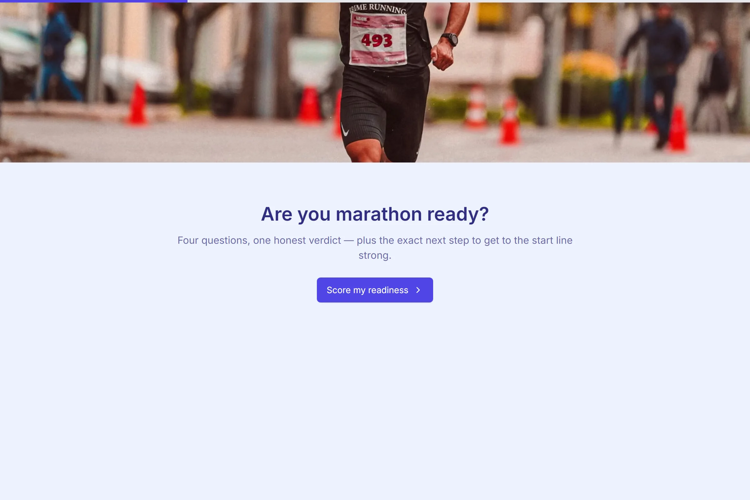 Marathon Readiness Scorer template preview