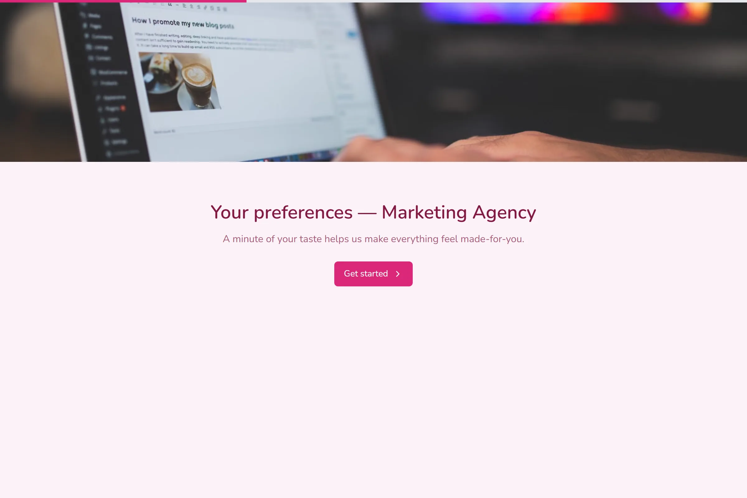 Marketing Agency Design Preferences Board template preview