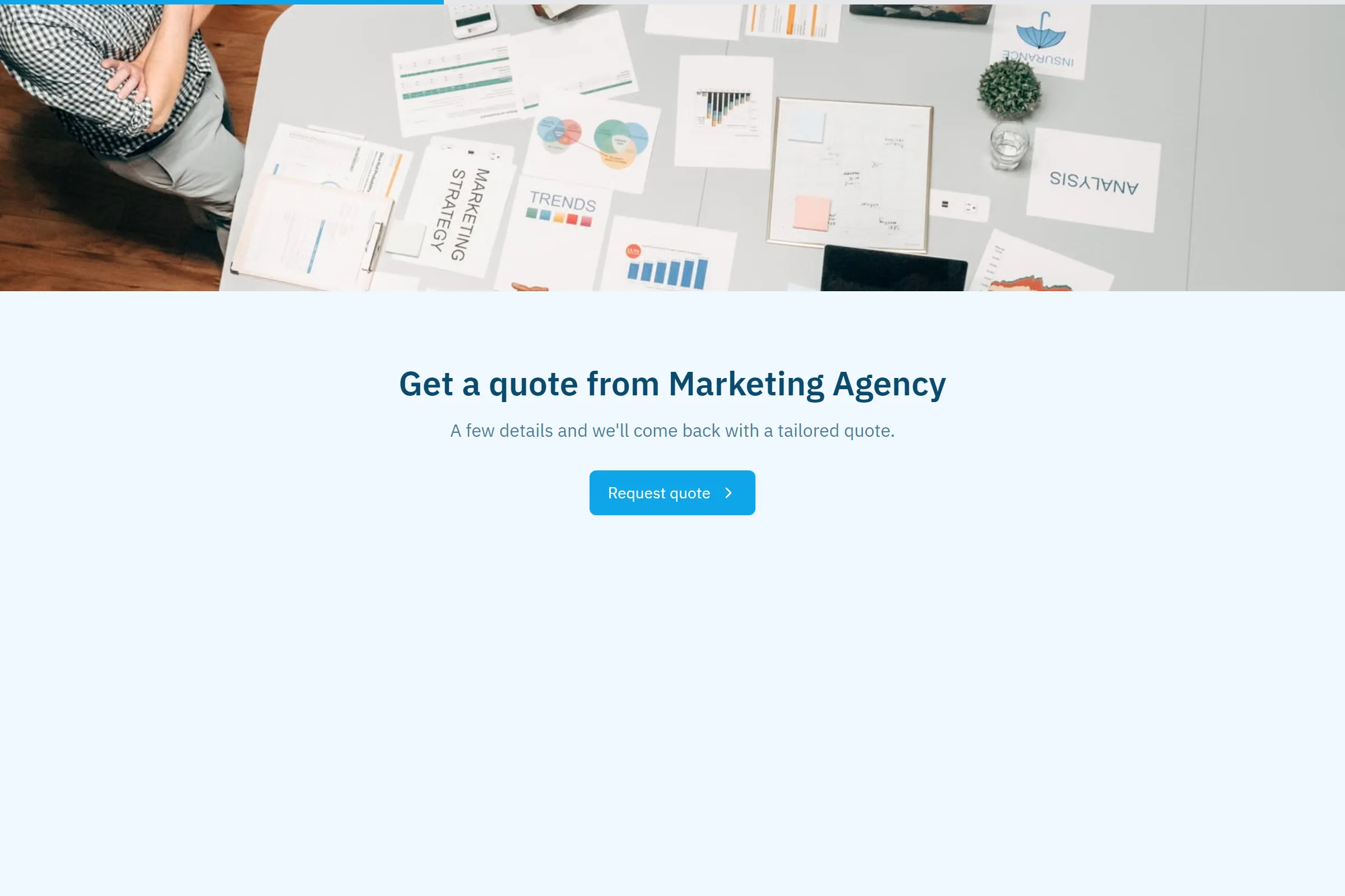Marketing Agency Quote Request template preview