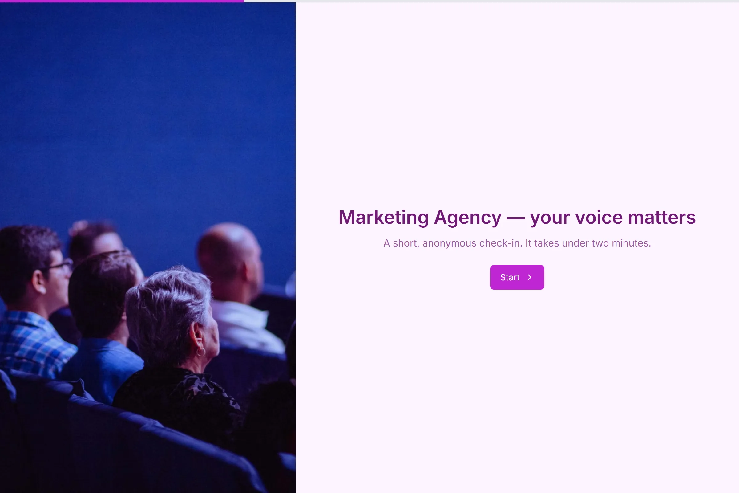 Marketing Agency Team Pulse Survey template preview