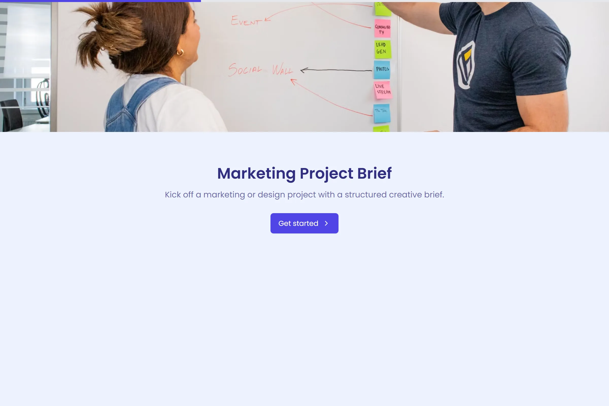 Marketing Project Brief template preview