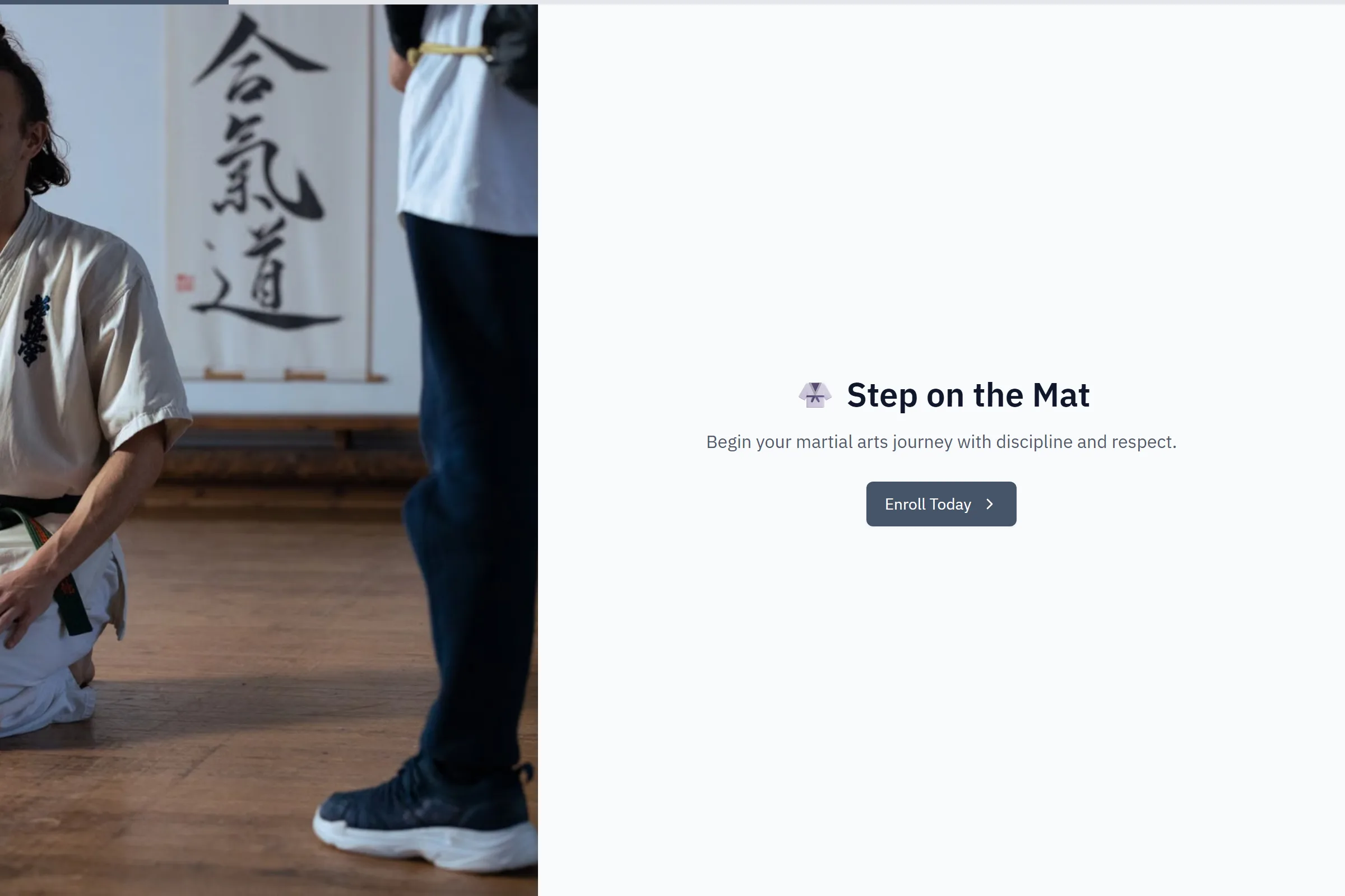 Martial Arts Dojo Enrollment template preview
