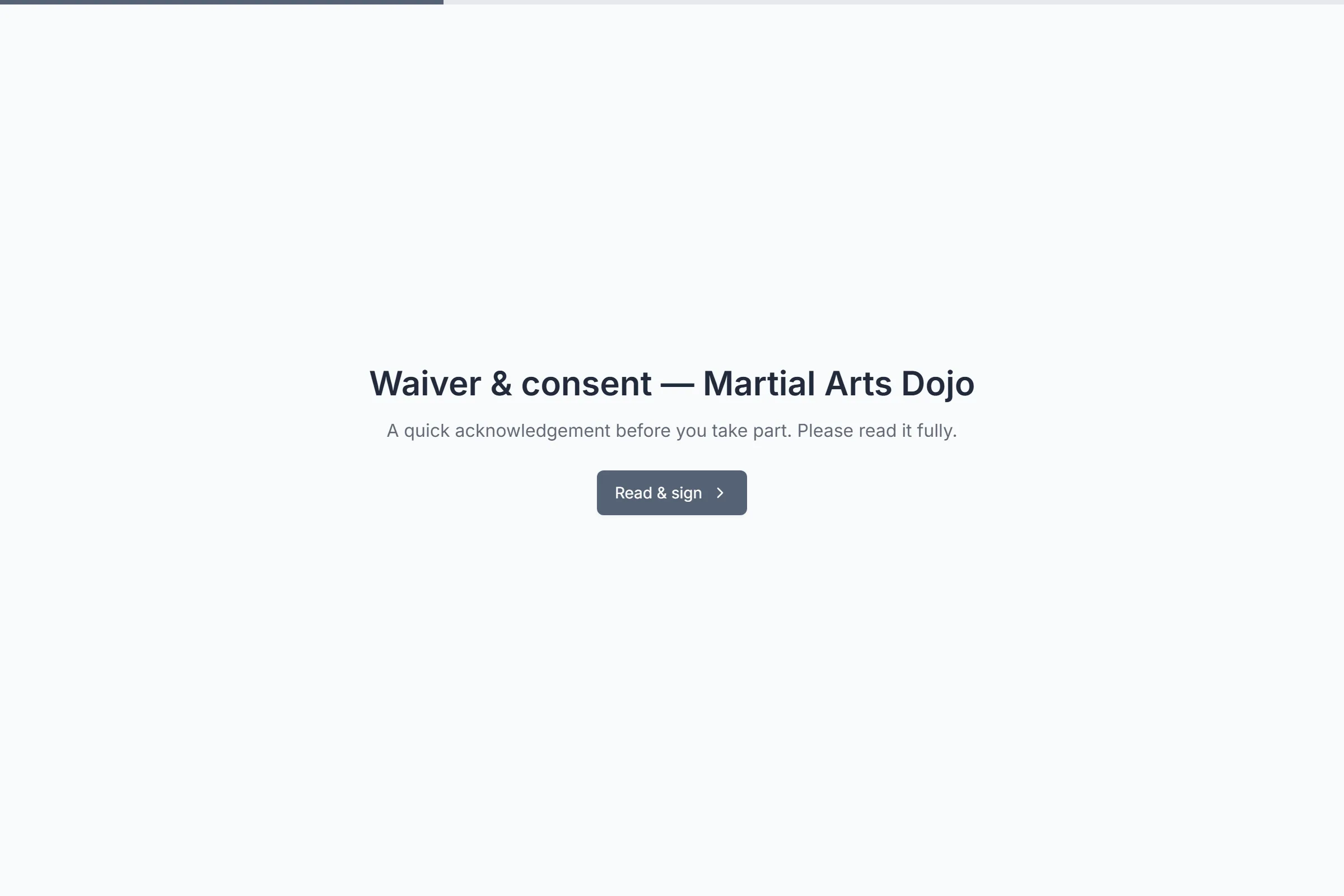 Martial Arts Dojo Liability Waiver & Consent template preview