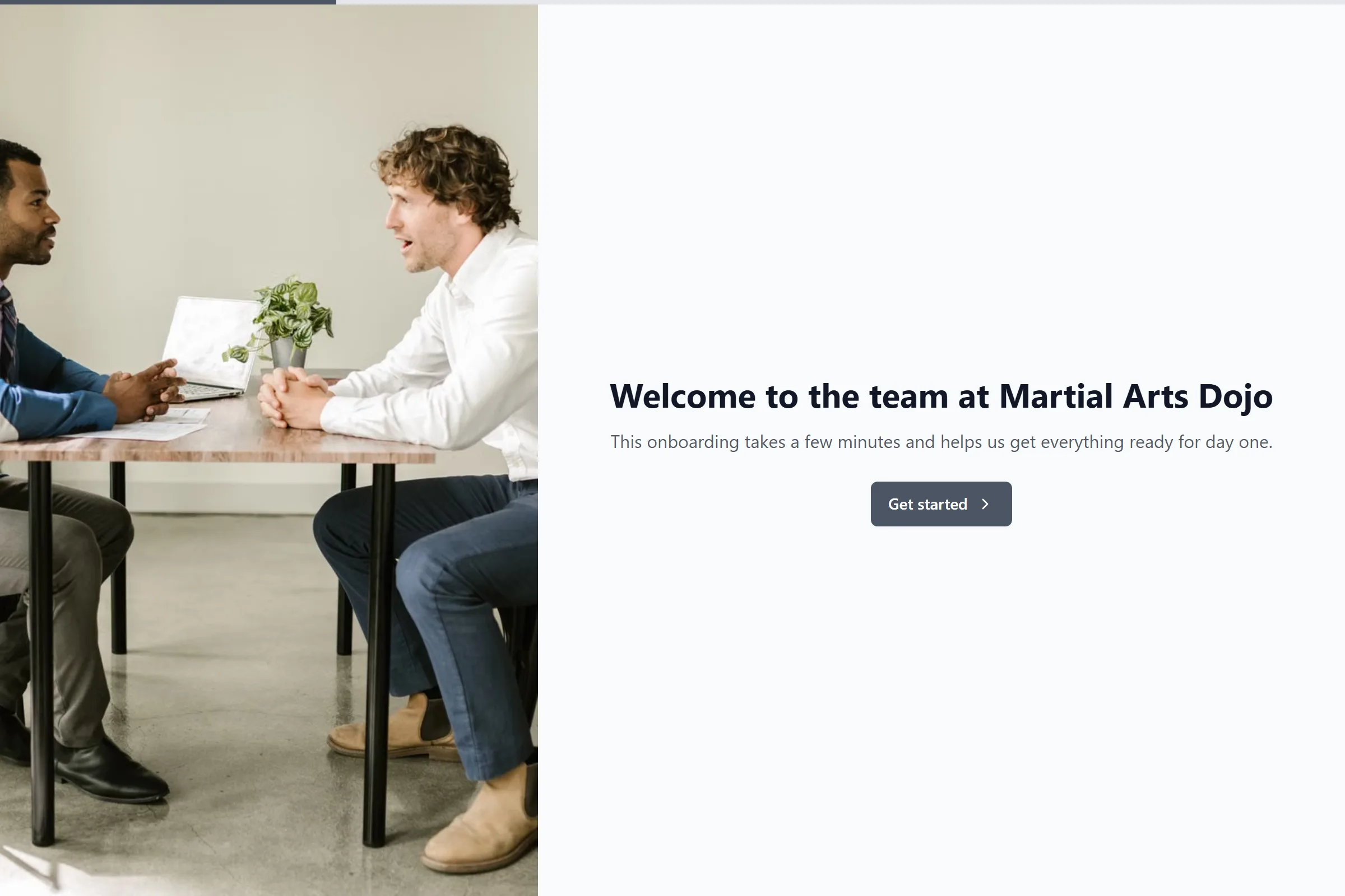 Martial Arts Dojo Member Profile Setup template preview