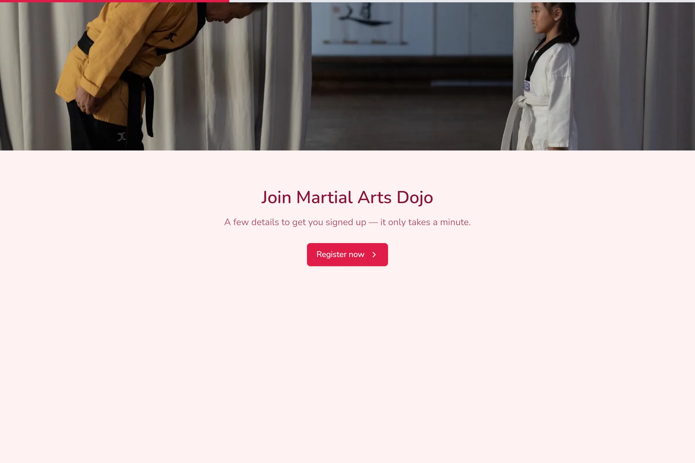 Martial Arts Dojo Membership Application template preview