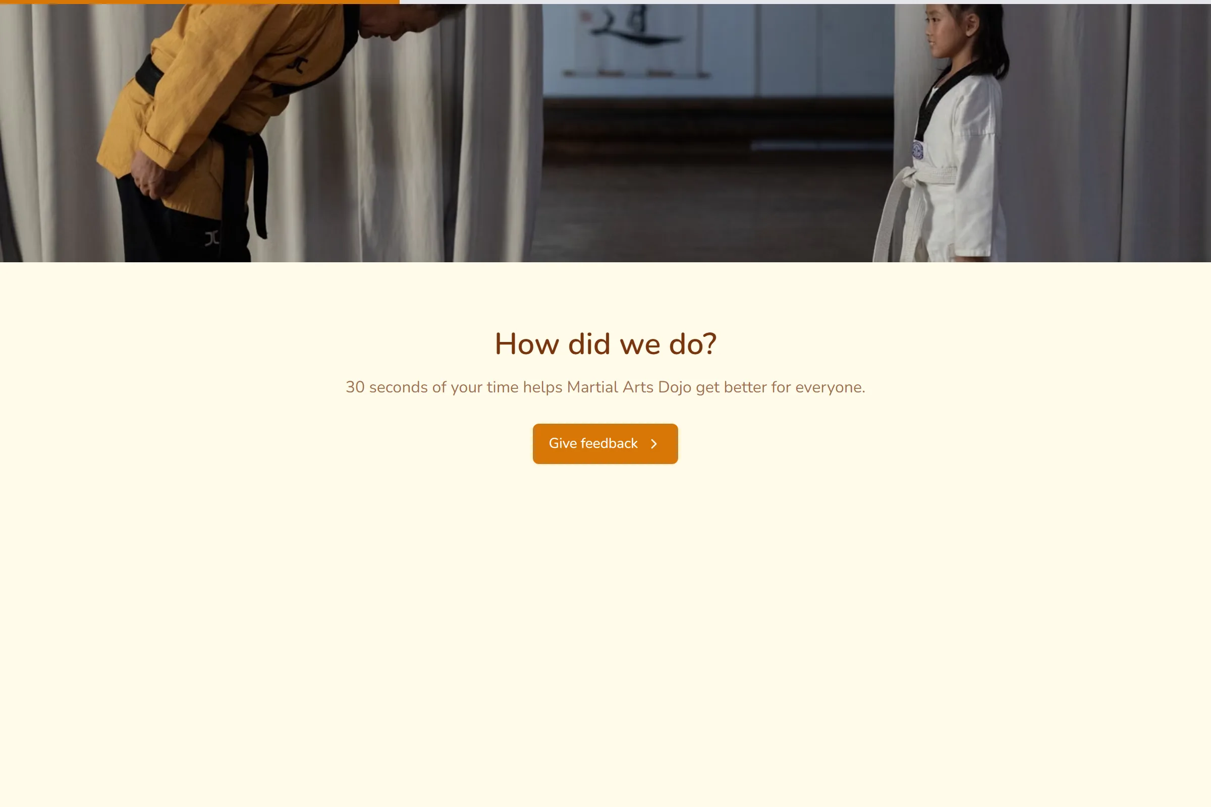 Martial Arts Dojo Quick Feedback template preview